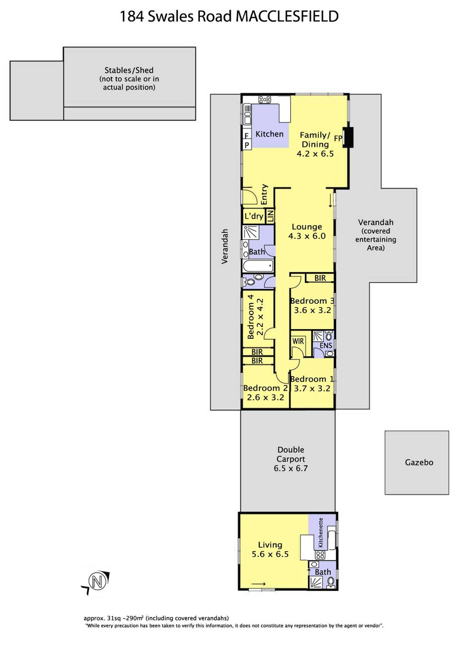 Floorplan of Homely house listing, 184 Swales Road, Macclesfield VIC 3782