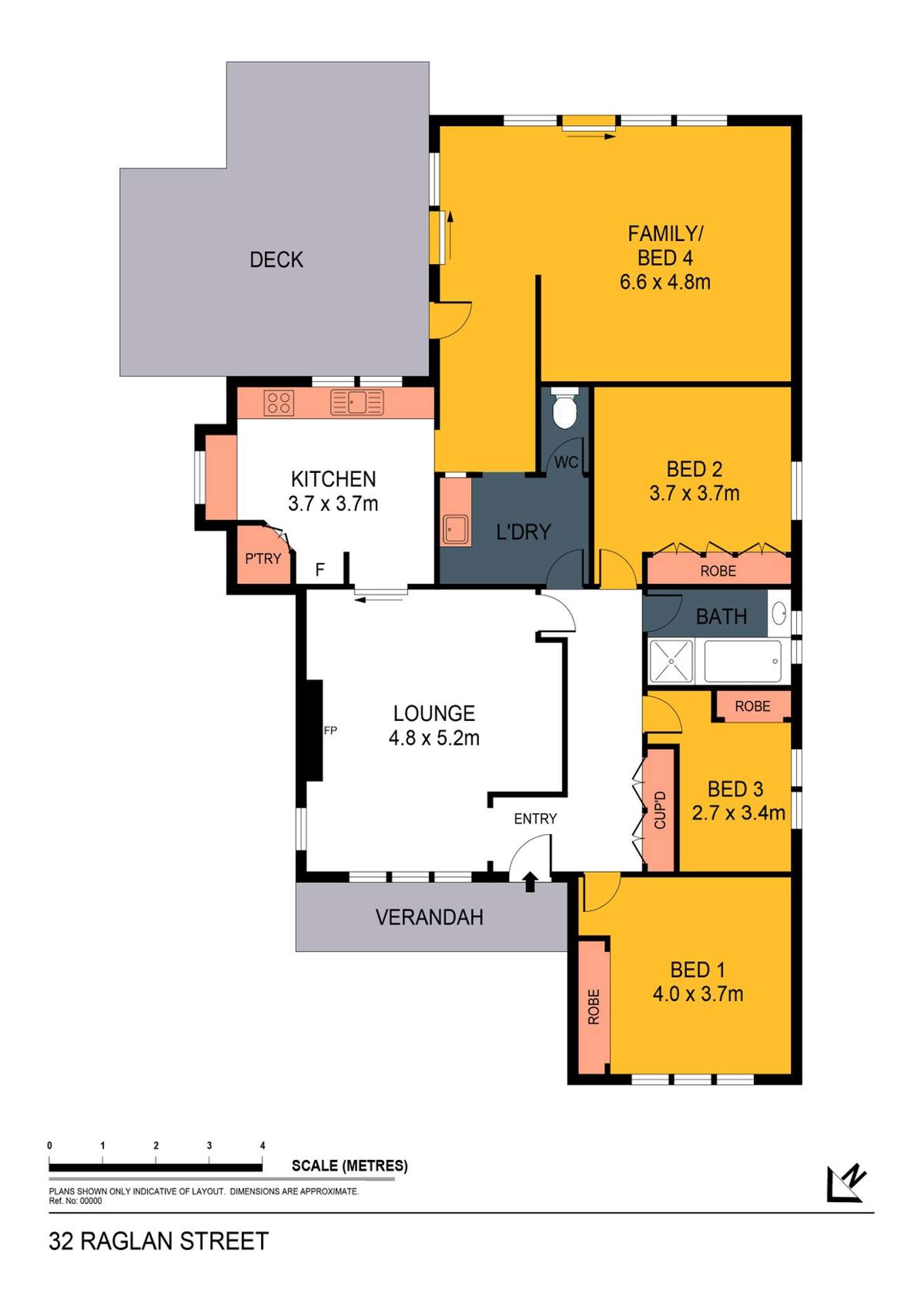 Floorplan of Homely house listing, 32 Raglan Street, White Hills VIC 3550