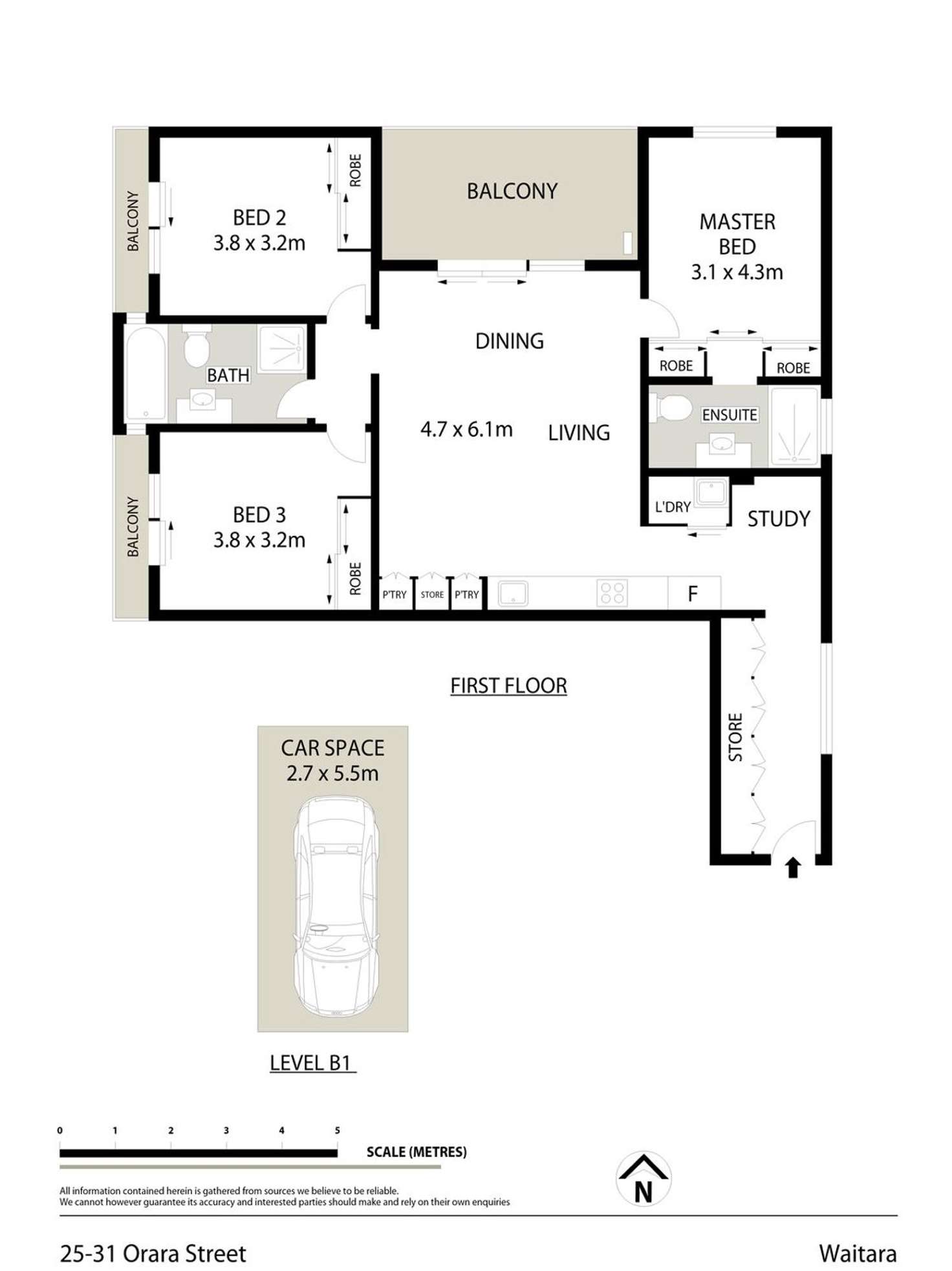 Floorplan of Homely apartment listing, 103/25-31 Orara Street, Waitara NSW 2077