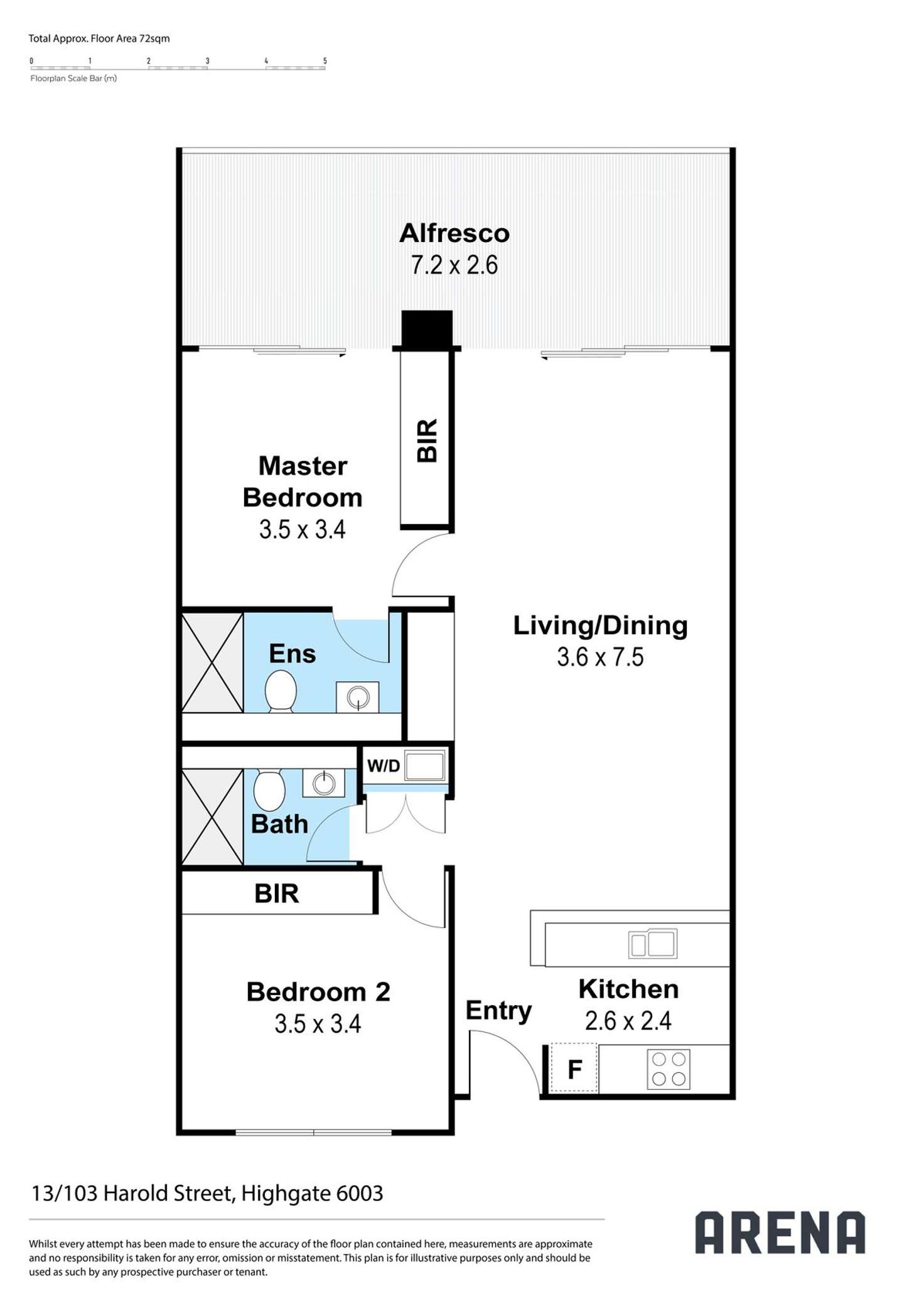 Floorplan of Homely apartment listing, 13/103 Harold Street, Highgate WA 6003