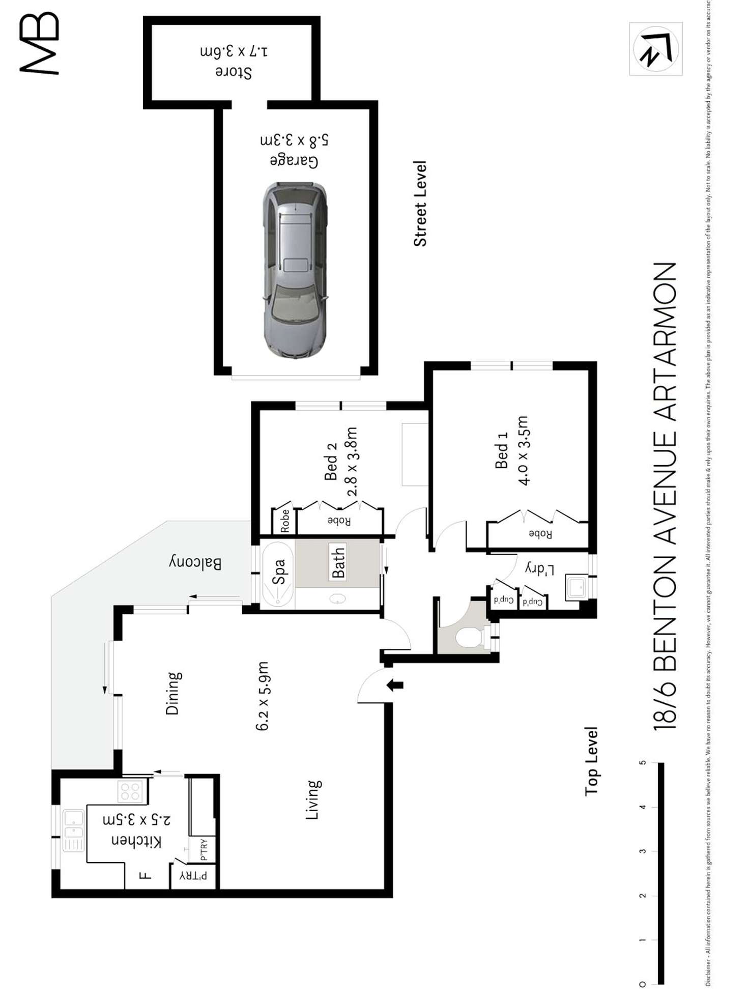 Floorplan of Homely unit listing, 18/6 Benton Avenue, Artarmon NSW 2064