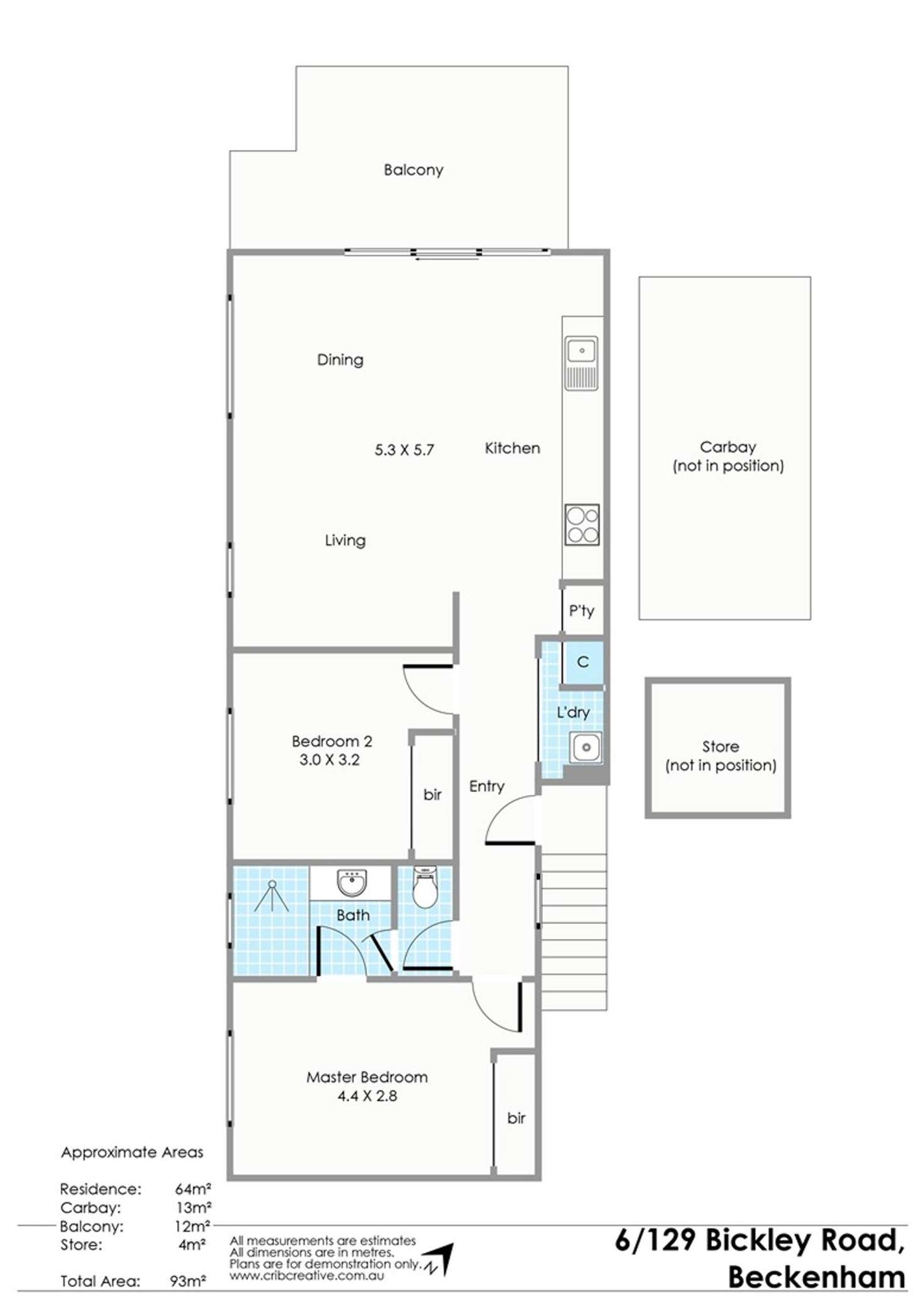 Floorplan of Homely apartment listing, 6/129 Bickley Road, Beckenham WA 6107