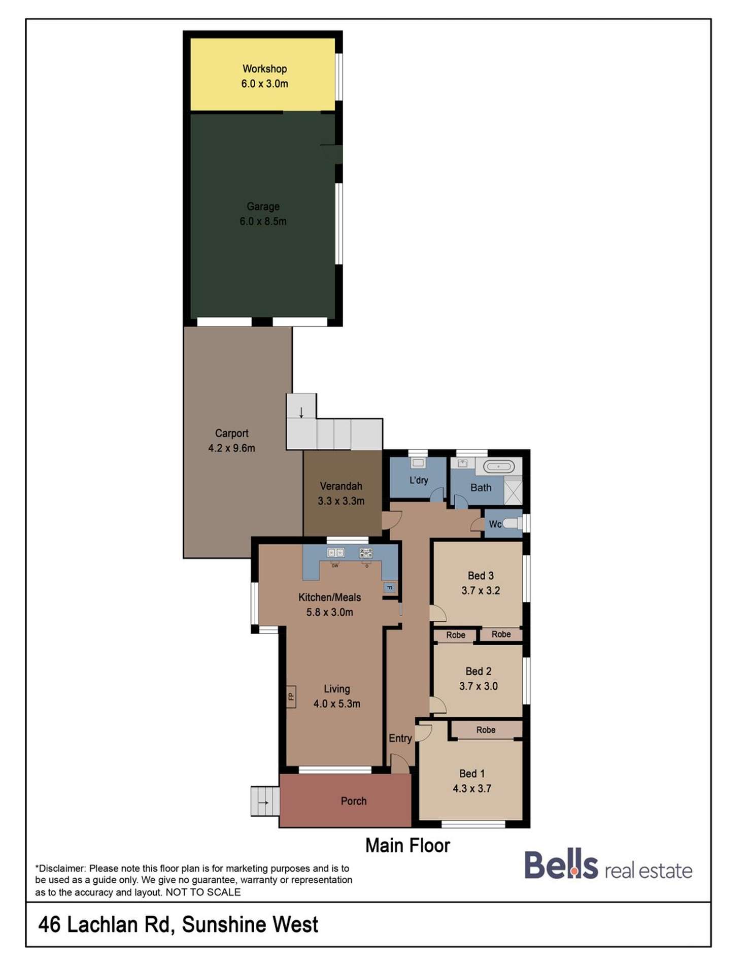 Floorplan of Homely house listing, 46 Lachlan Road, Sunshine West VIC 3020