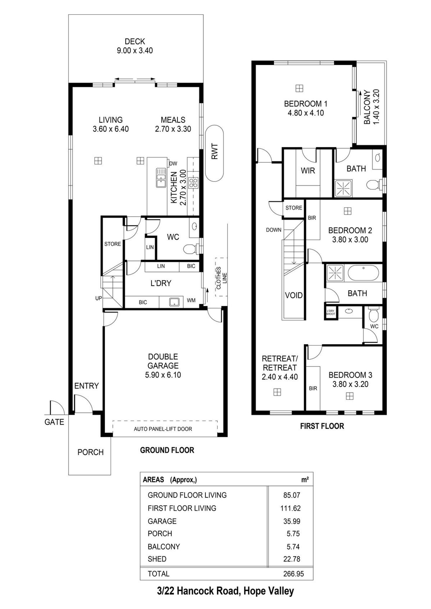Floorplan of Homely house listing, 3/22 Hancock Road, Hope Valley SA 5090