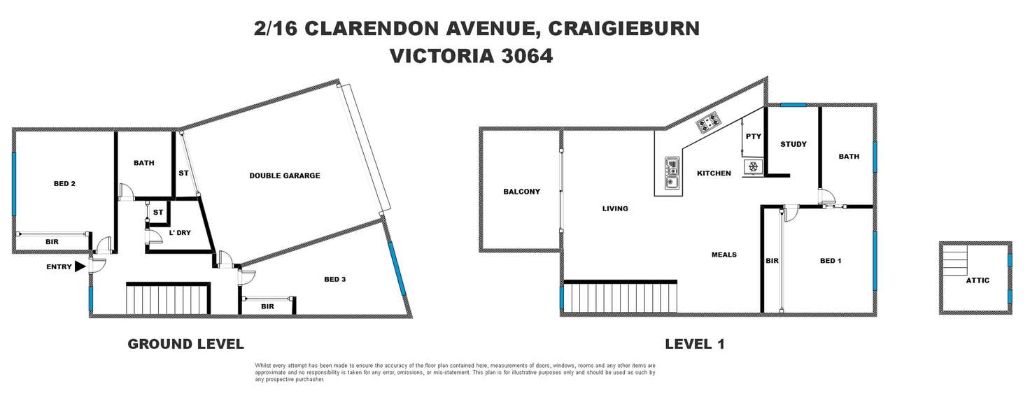 Floorplan of Homely townhouse listing, 2/16 Clarendon Avenue, Craigieburn VIC 3064