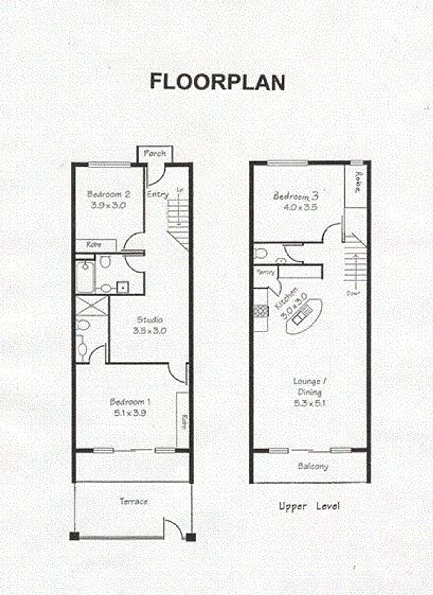 Floorplan of Homely townhouse listing, 7/39 Windermere Crescent, Mawson Lakes SA 5095