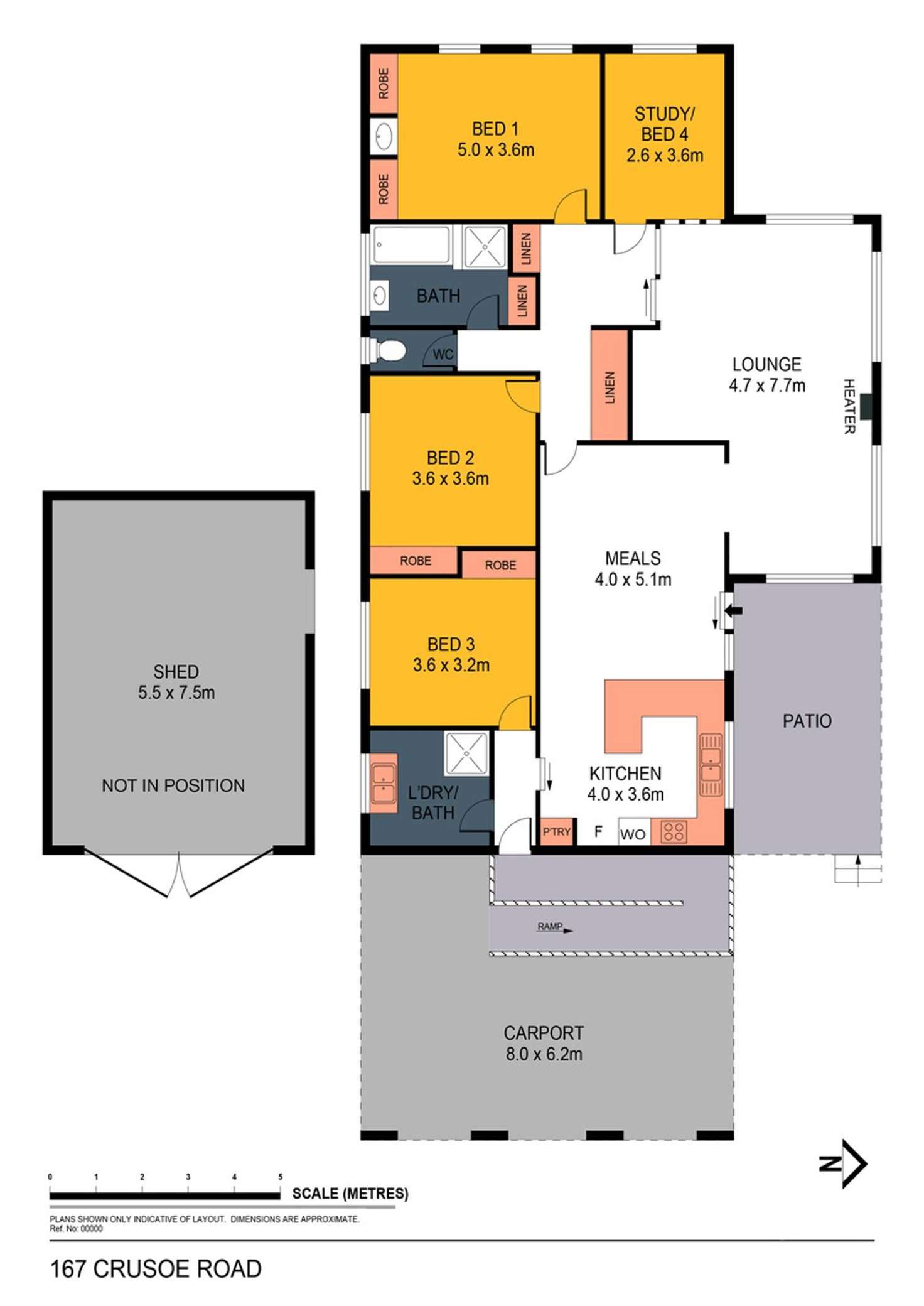 Floorplan of Homely house listing, 167 Crusoe Road, Kangaroo Flat VIC 3555