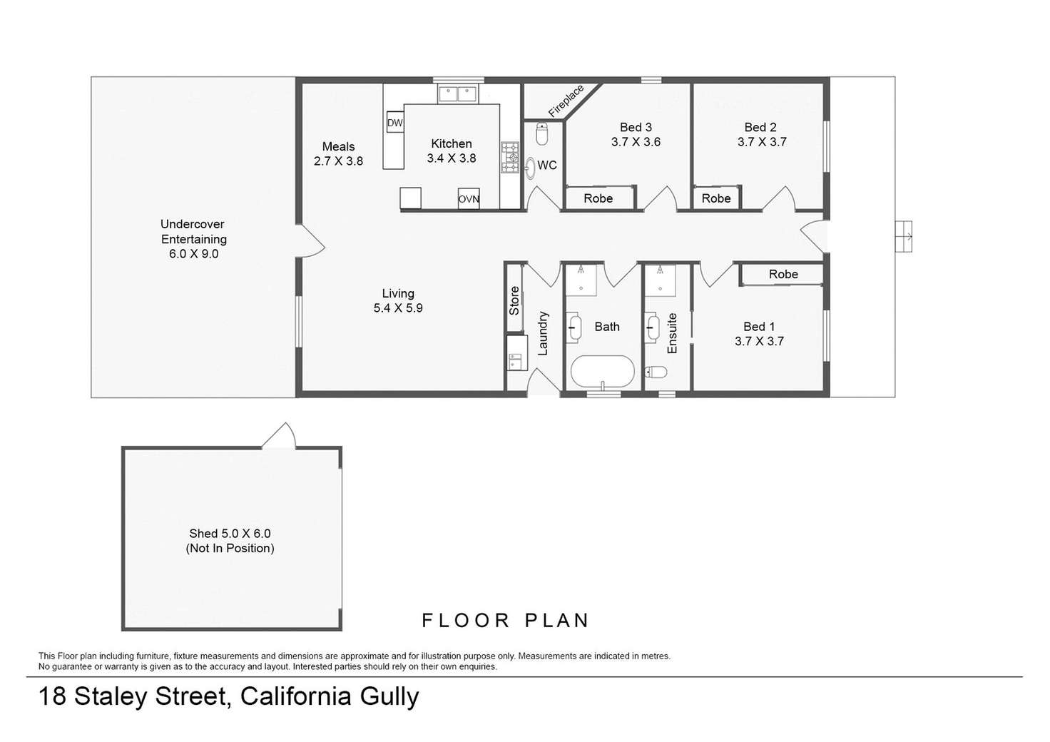 Floorplan of Homely house listing, 18 Staley Street, California Gully VIC 3556