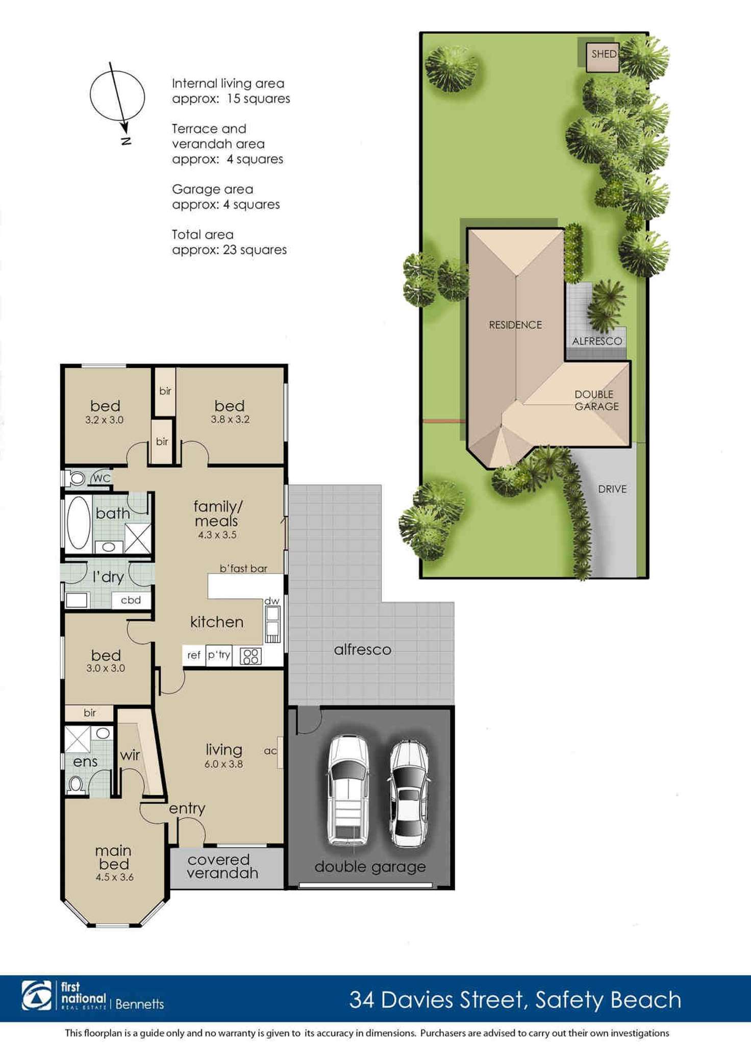 Floorplan of Homely house listing, 34 Davies Street, Safety Beach VIC 3936