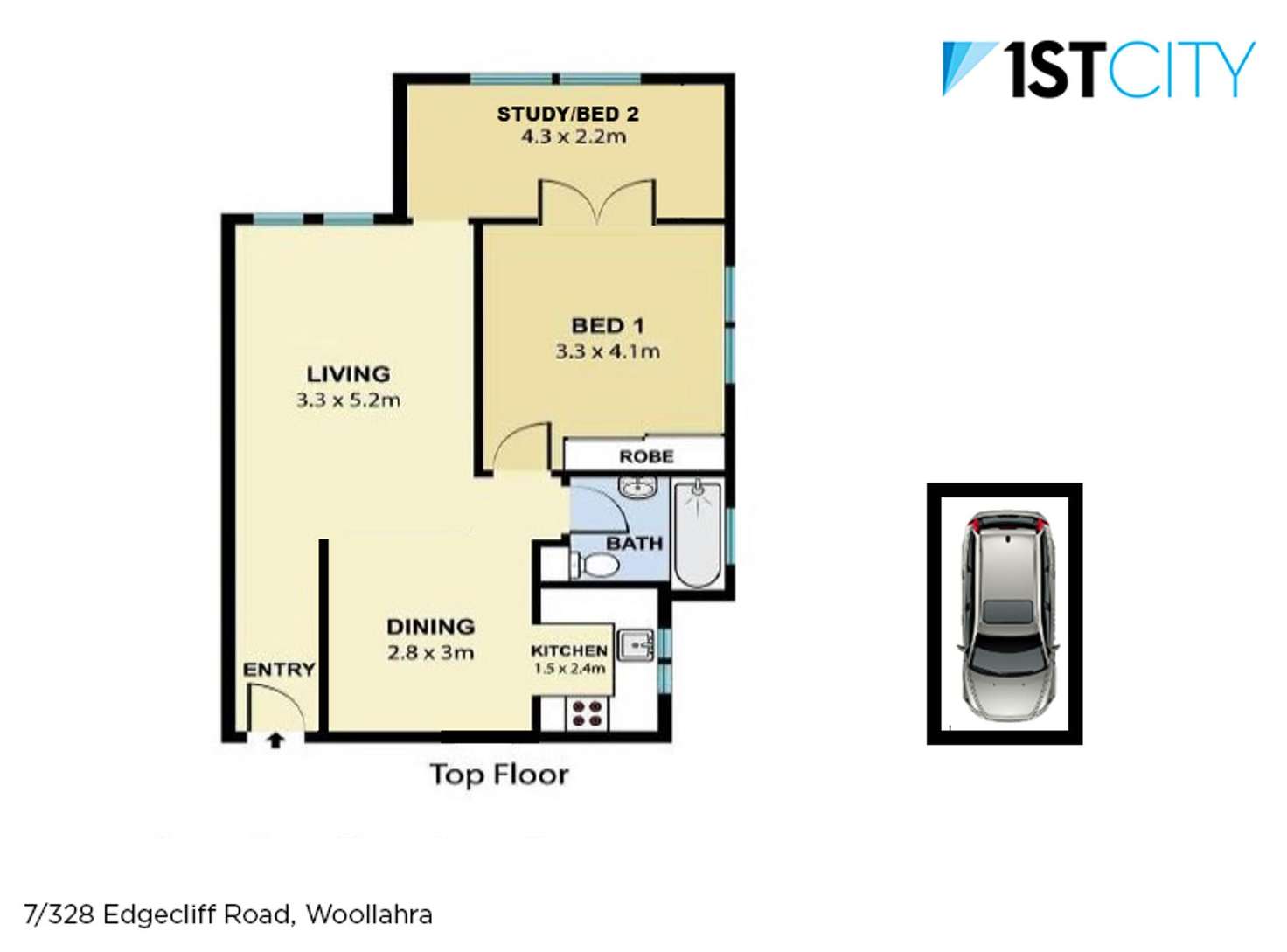 Floorplan of Homely apartment listing, 7/328 Edgecliff Road, Woollahra NSW 2025