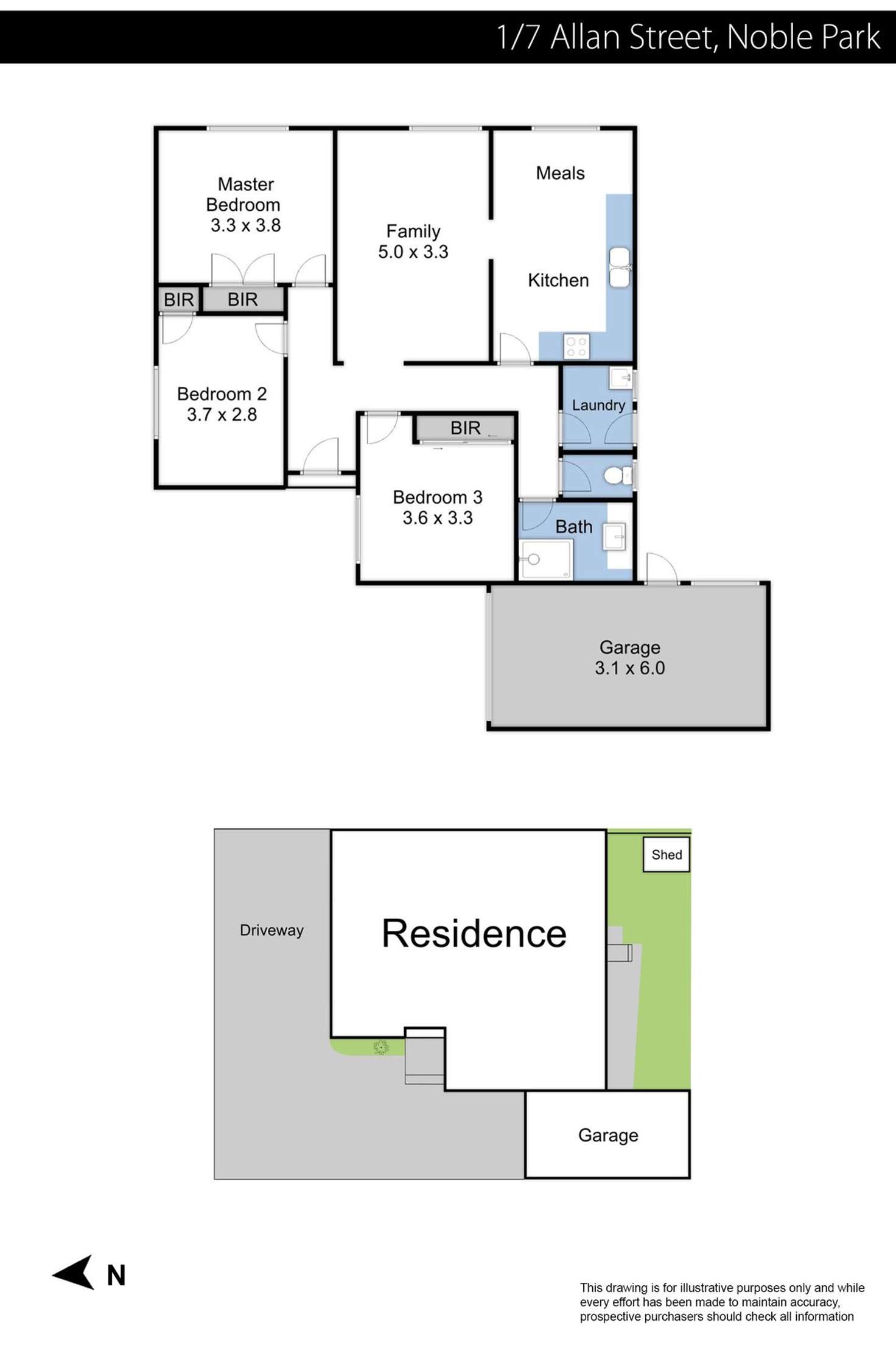 Floorplan of Homely unit listing, 1/7 Allan Street, Noble Park VIC 3174