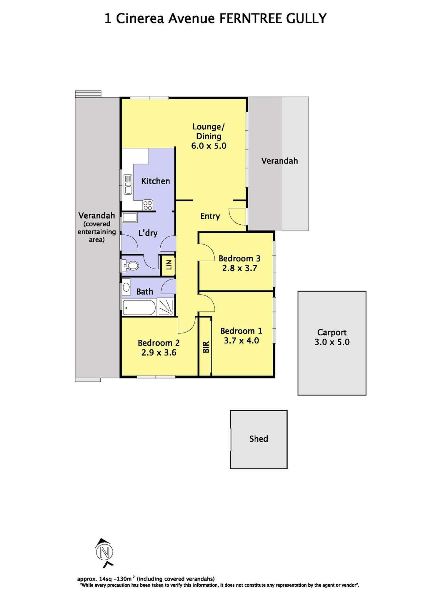 Floorplan of Homely house listing, 1 Cinerea Avenue, Ferntree Gully VIC 3156