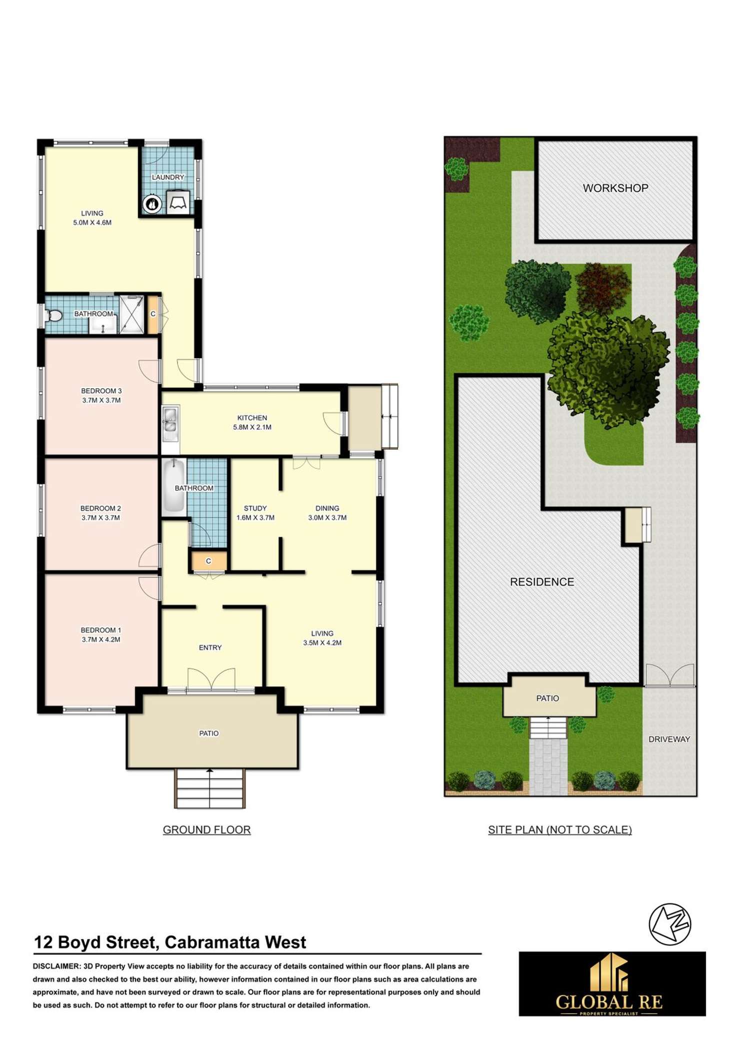 Floorplan of Homely house listing, 12 Boyd St, Cabramatta West NSW 2166