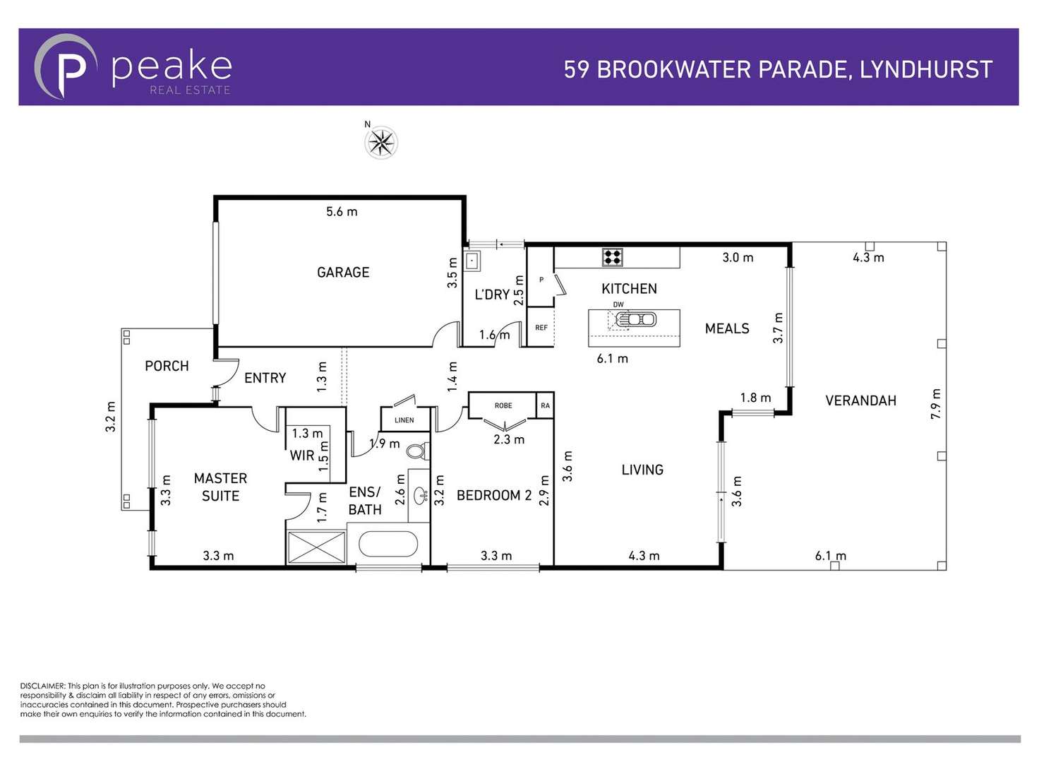 Floorplan of Homely house listing, 59 Brookwater Parade, Lyndhurst VIC 3975