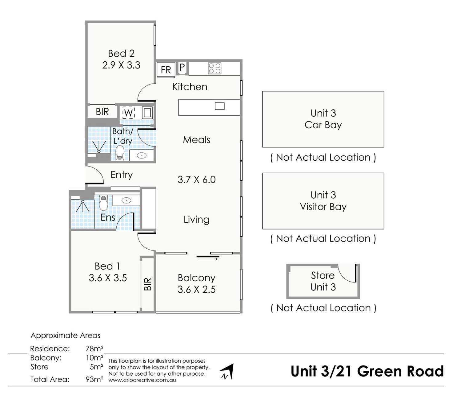 Floorplan of Homely apartment listing, 3/21 Green Road, Hillarys WA 6025