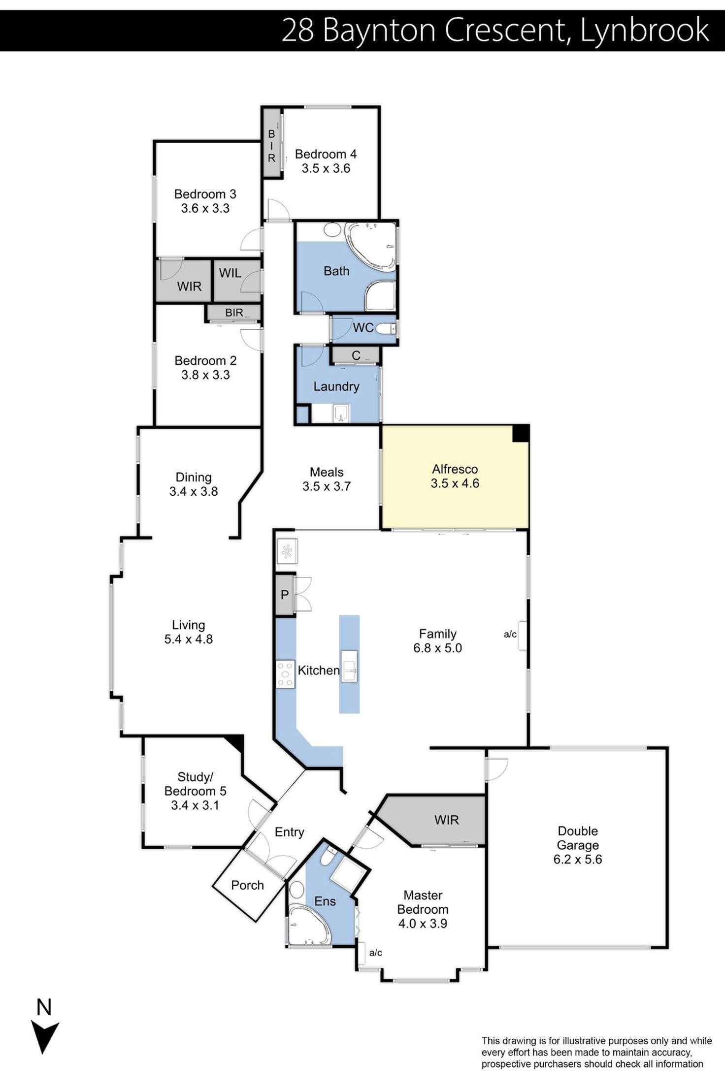 Floorplan of Homely house listing, 28 Baynton Crescent, Lynbrook VIC 3975