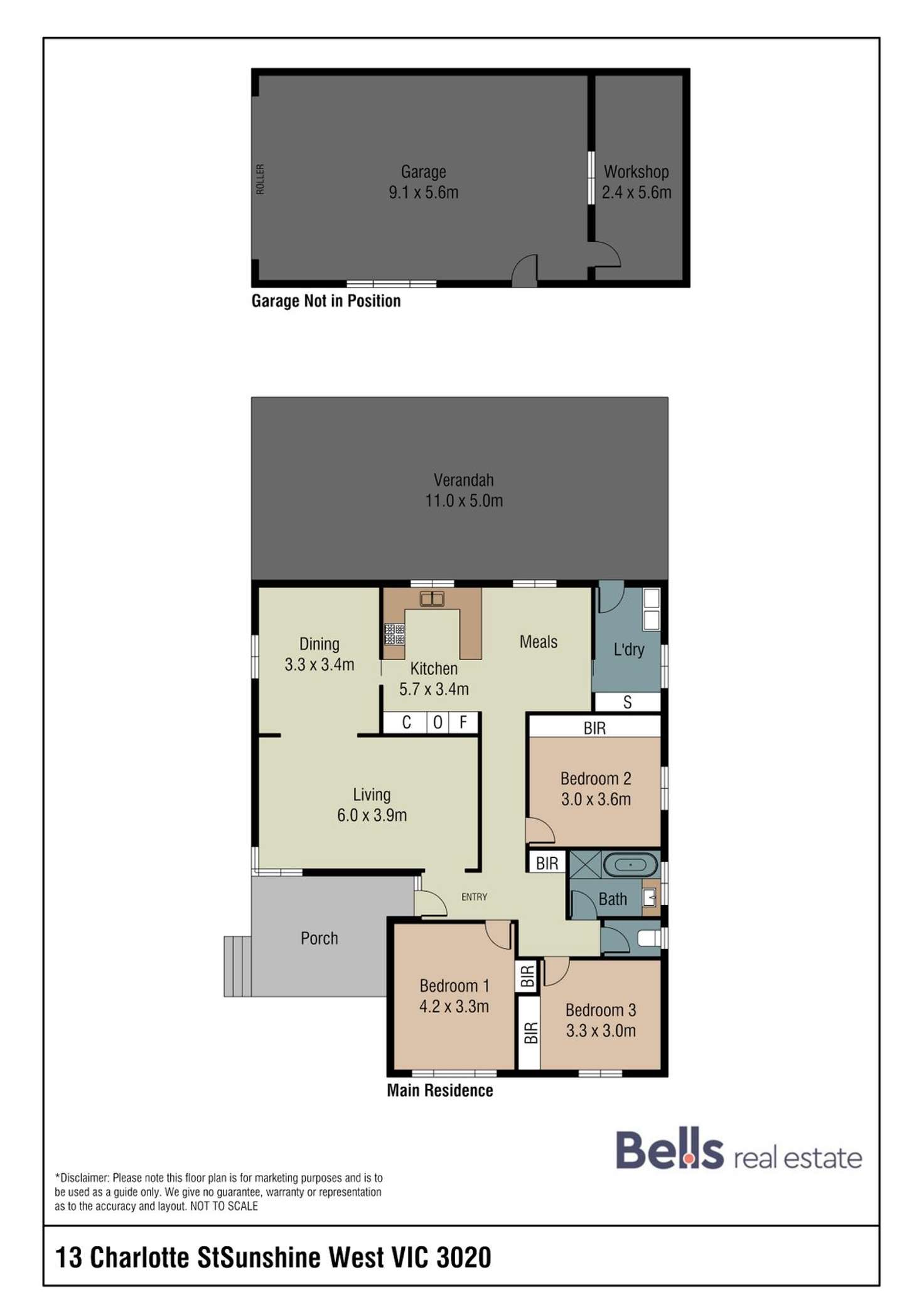 Floorplan of Homely house listing, 13 Charlotte Street, Sunshine West VIC 3020