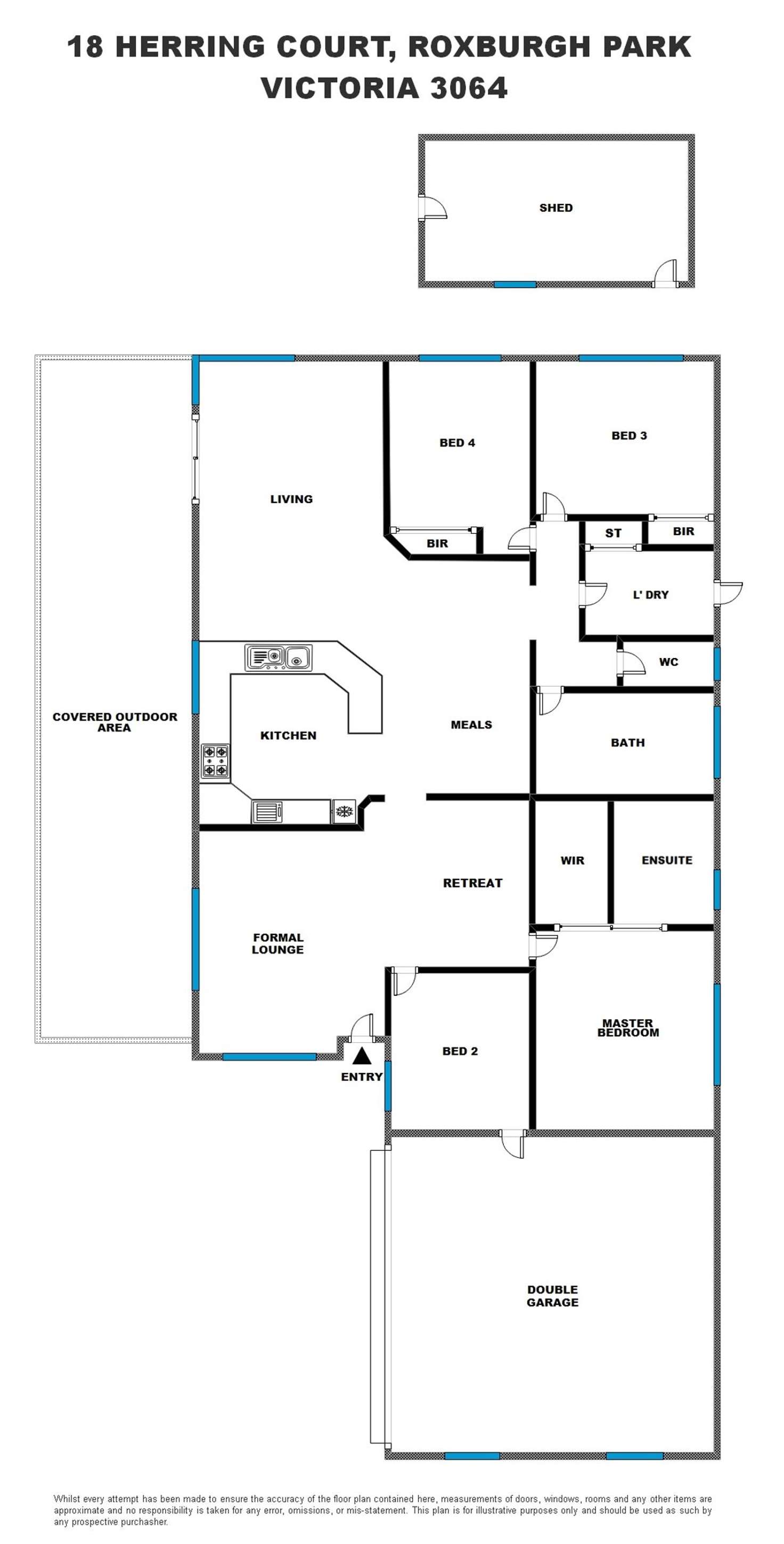 Floorplan of Homely house listing, 18 Herring Court, Roxburgh Park VIC 3064