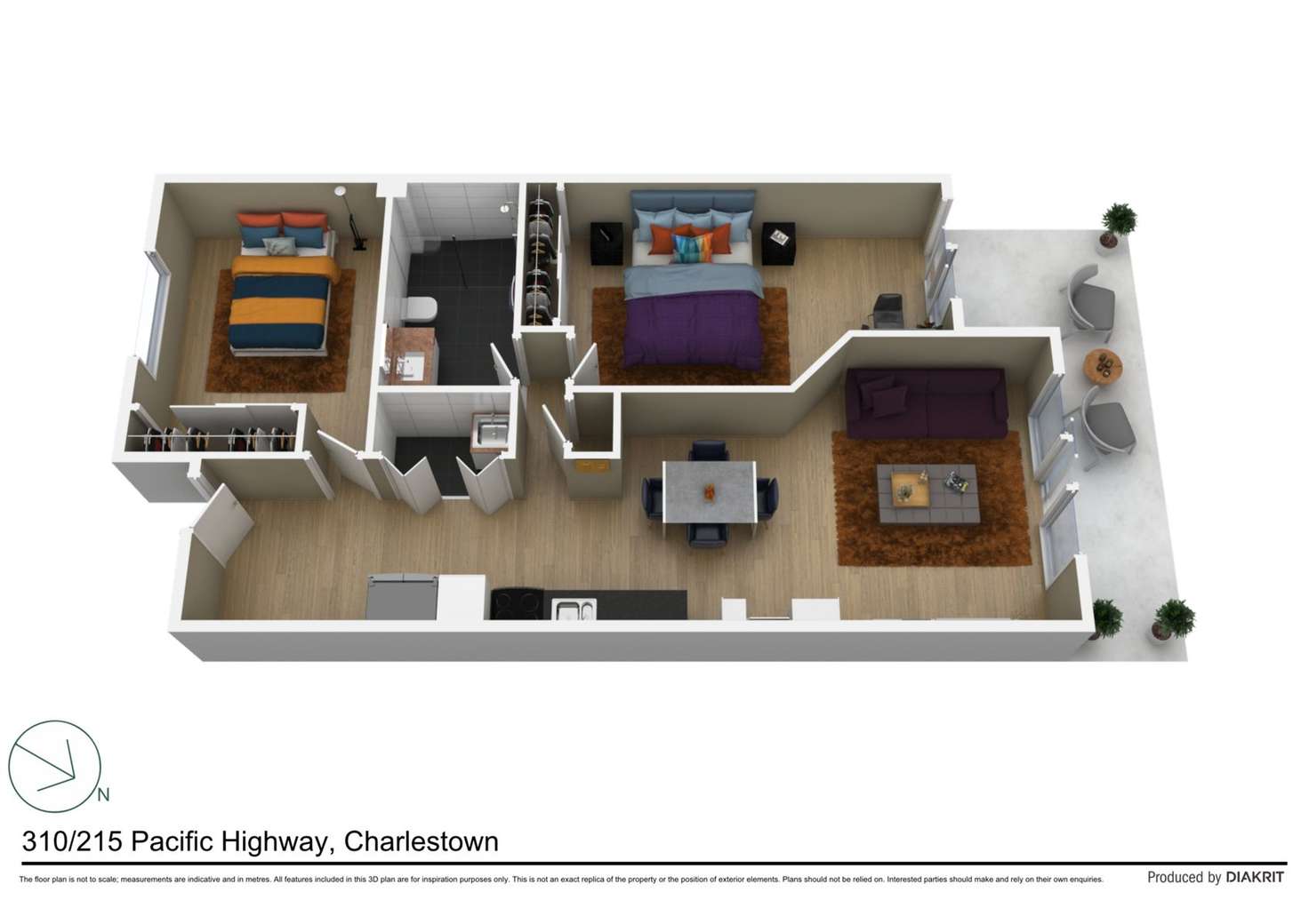 Floorplan of Homely unit listing, 310/215-217 Pacific Highway, Charlestown NSW 2290