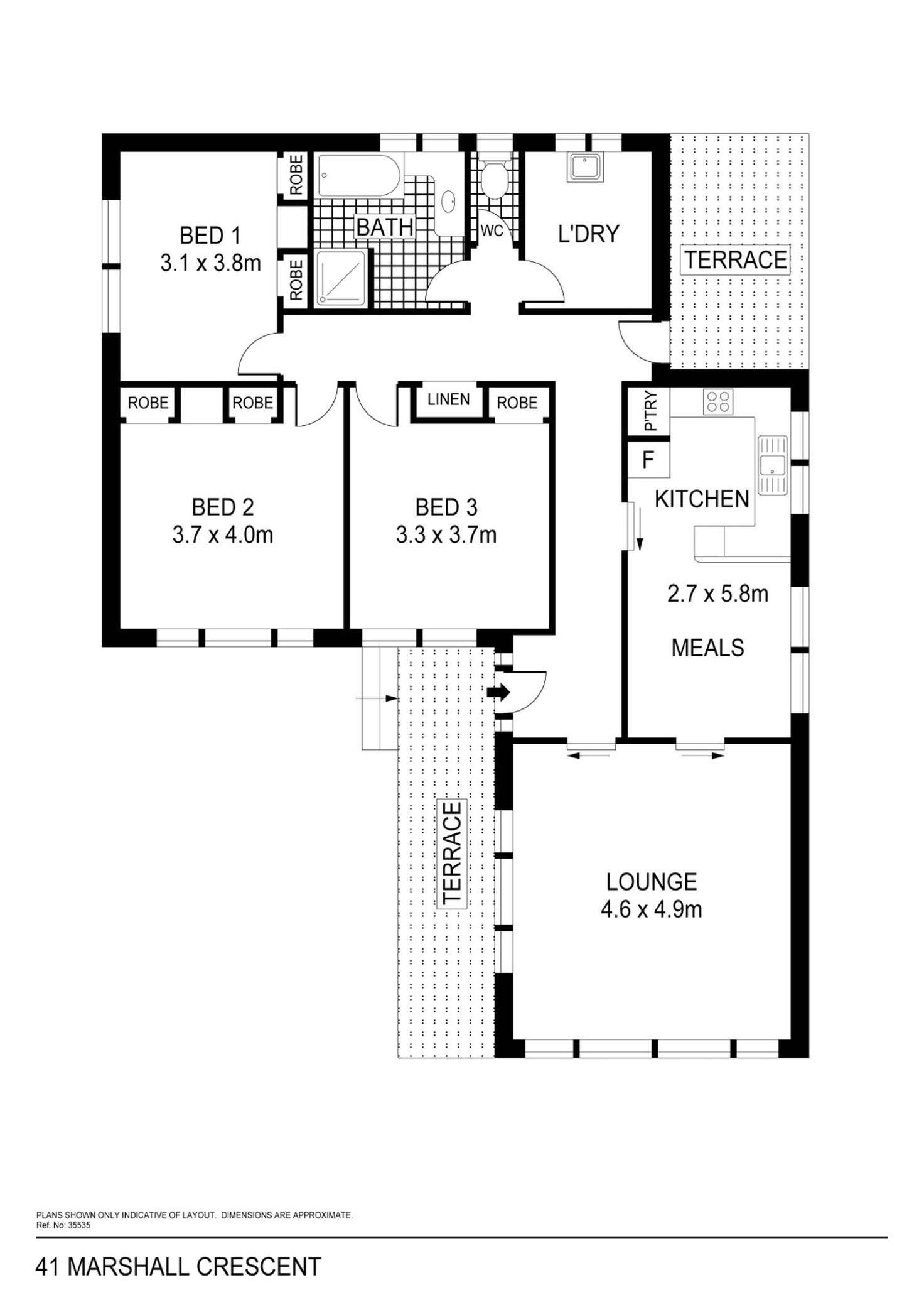 Floorplan of Homely house listing, 41 Marshall Crescent, Kennington VIC 3550