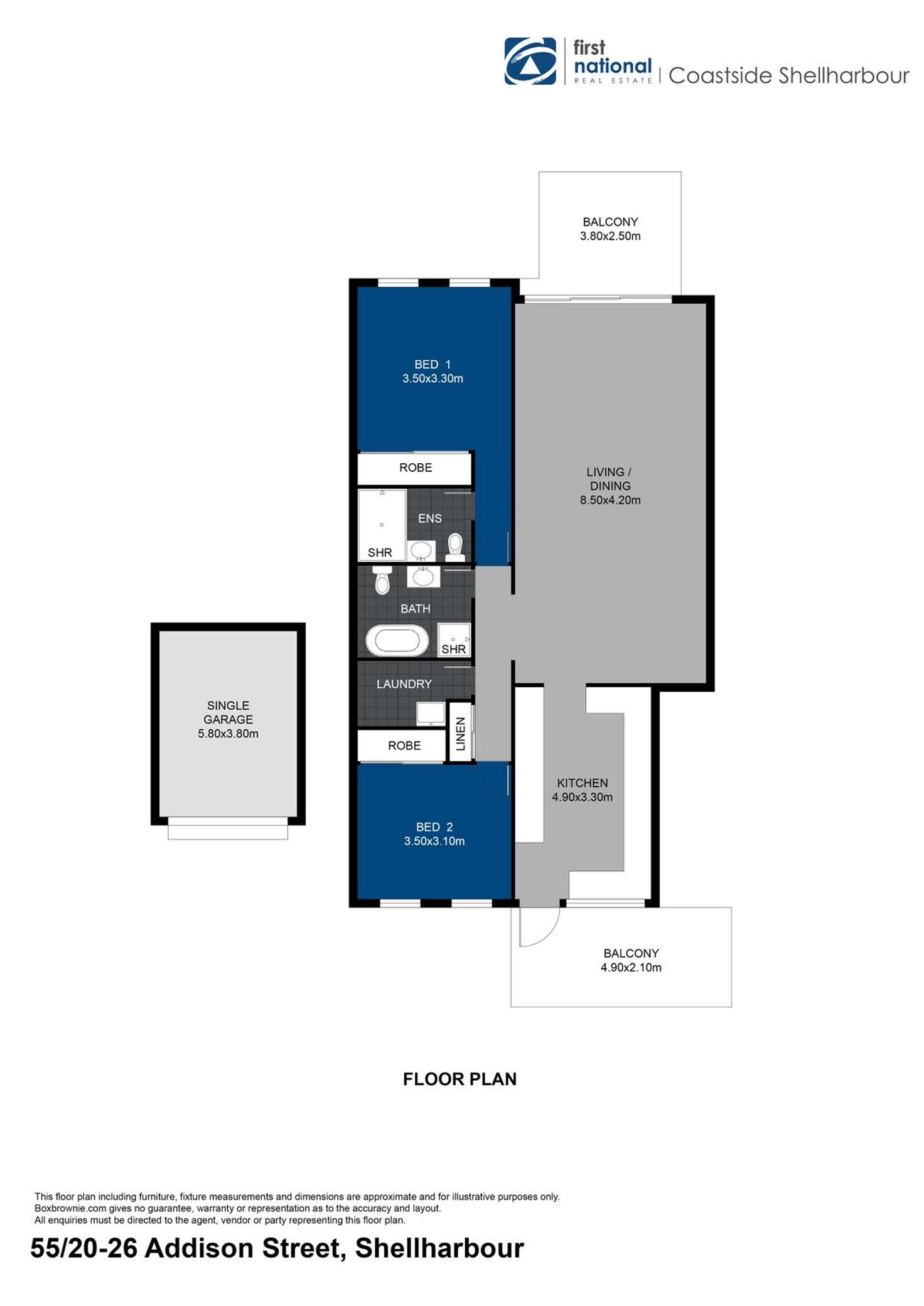 Floorplan of Homely unit listing, 55/20-26 Addison Street, Shellharbour NSW 2529