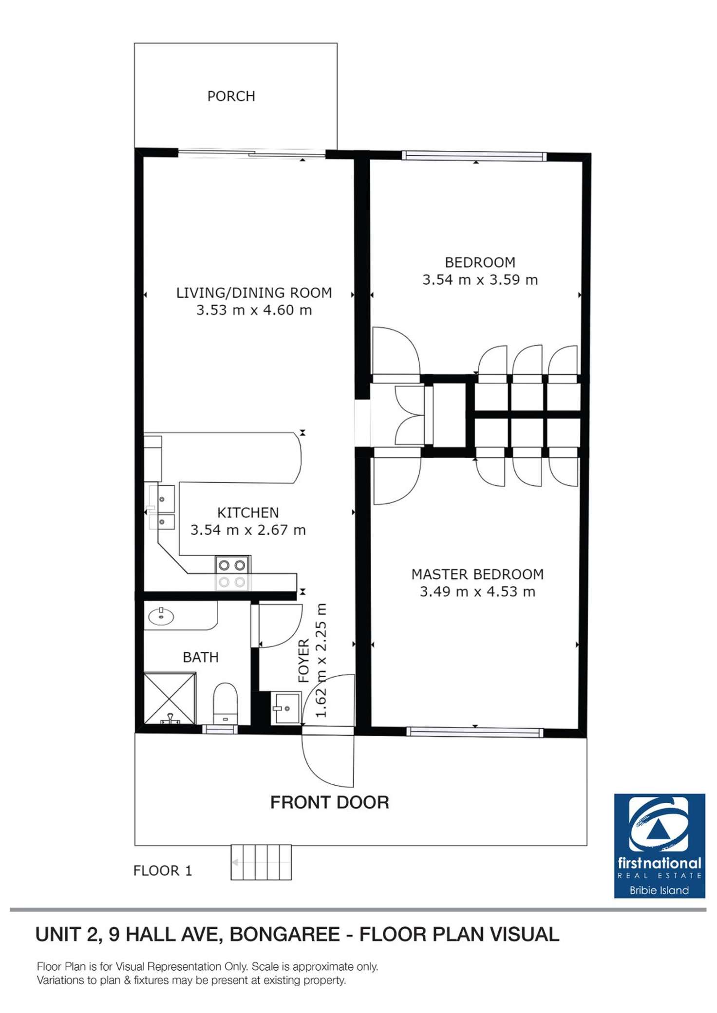 Floorplan of Homely unit listing, 2/9 Hall Avenue, Bongaree QLD 4507