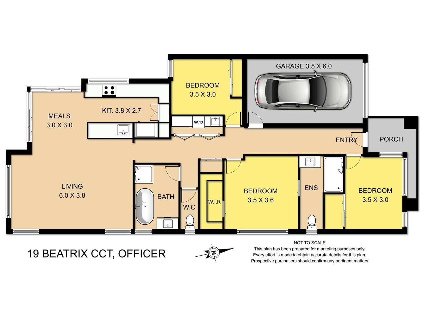 Floorplan of Homely house listing, 19 Beatrix Circuit, Officer VIC 3809