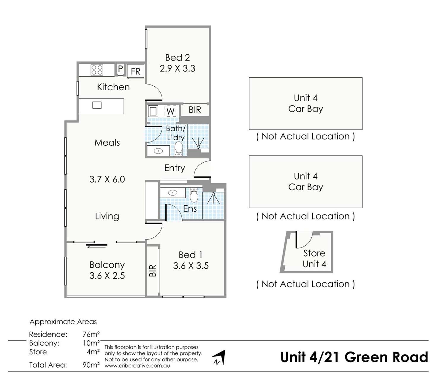 Floorplan of Homely apartment listing, 4/21 Green Road, Hillarys WA 6025