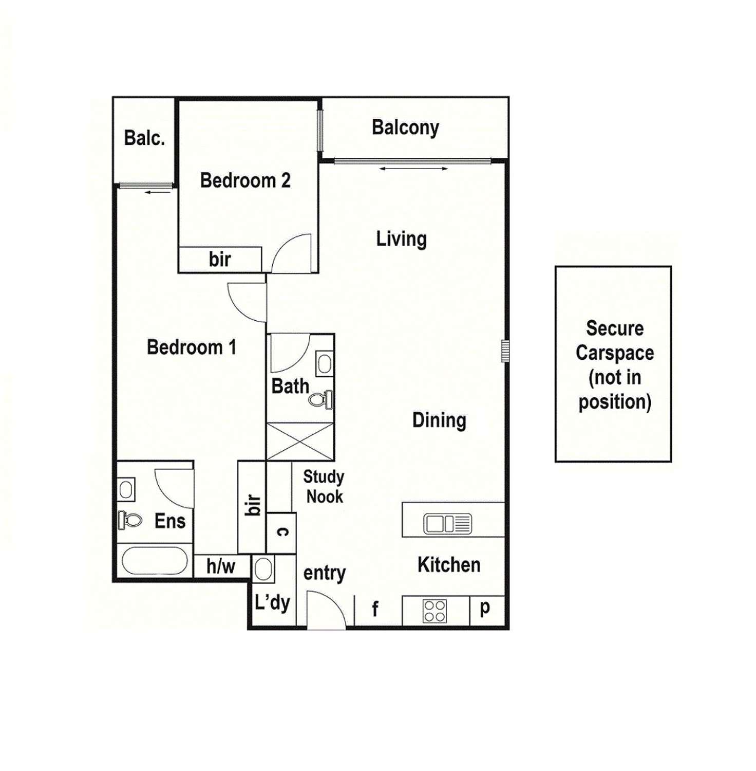 Floorplan of Homely apartment listing, 413/62 Mount Alexander Road, Travancore VIC 3032