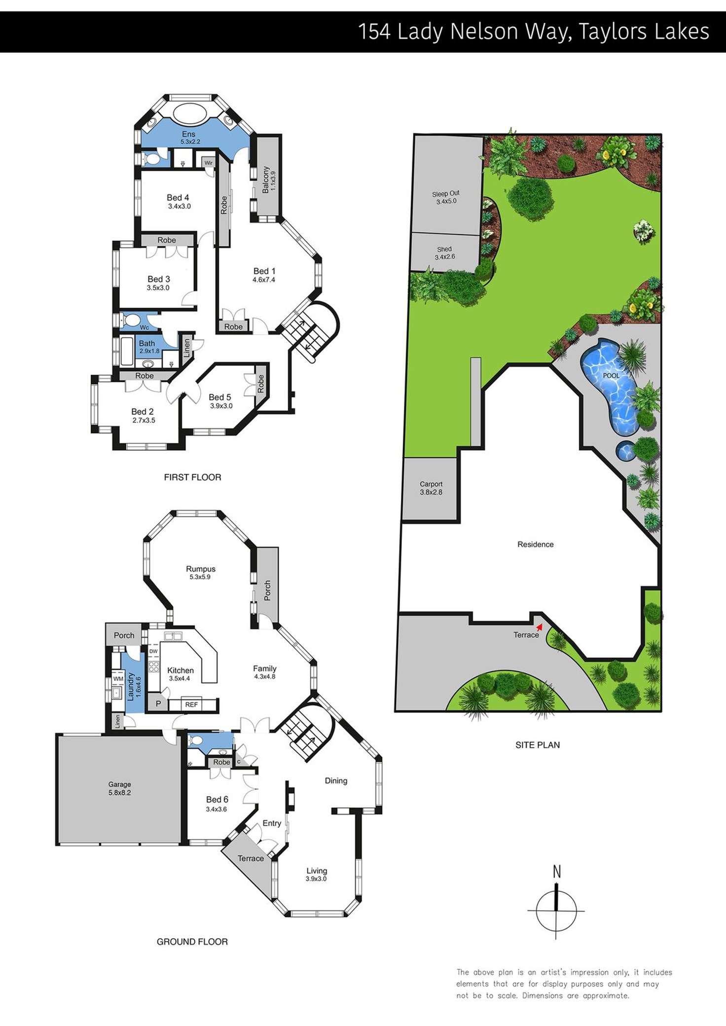 Floorplan of Homely house listing, 154 Lady Nelson Wy, Taylors Lakes VIC 3038