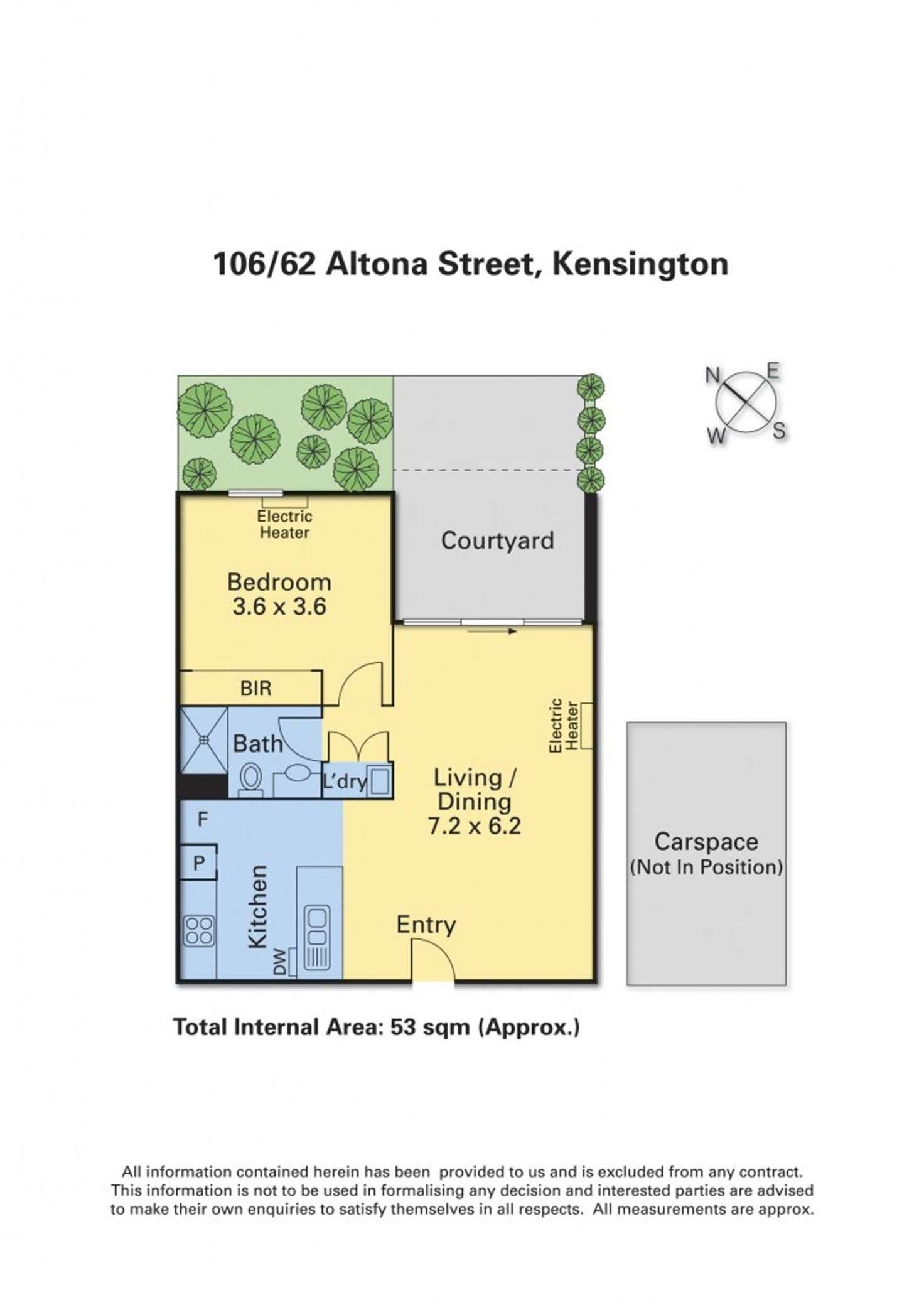 Floorplan of Homely apartment listing, 106/62 Altona Street, Kensington VIC 3031