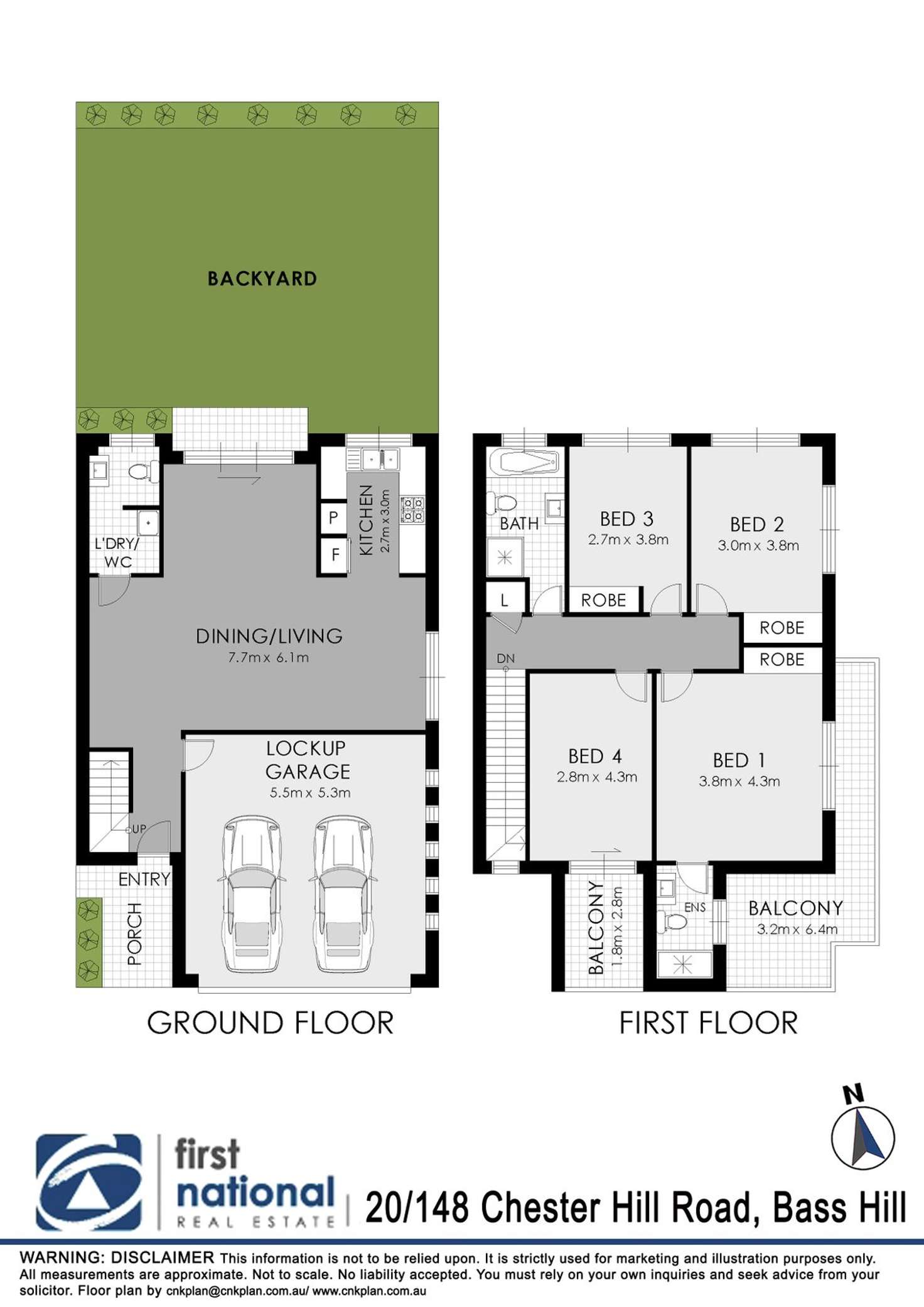 Floorplan of Homely townhouse listing, 20/148-150 Chester Hill Road, Bass Hill NSW 2197