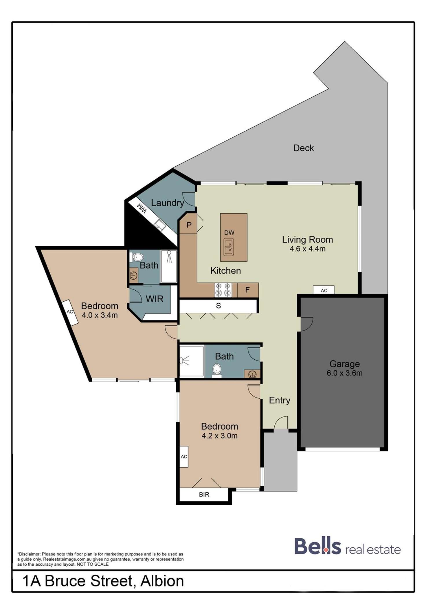 Floorplan of Homely unit listing, 1A Bruce Street, Albion VIC 3020