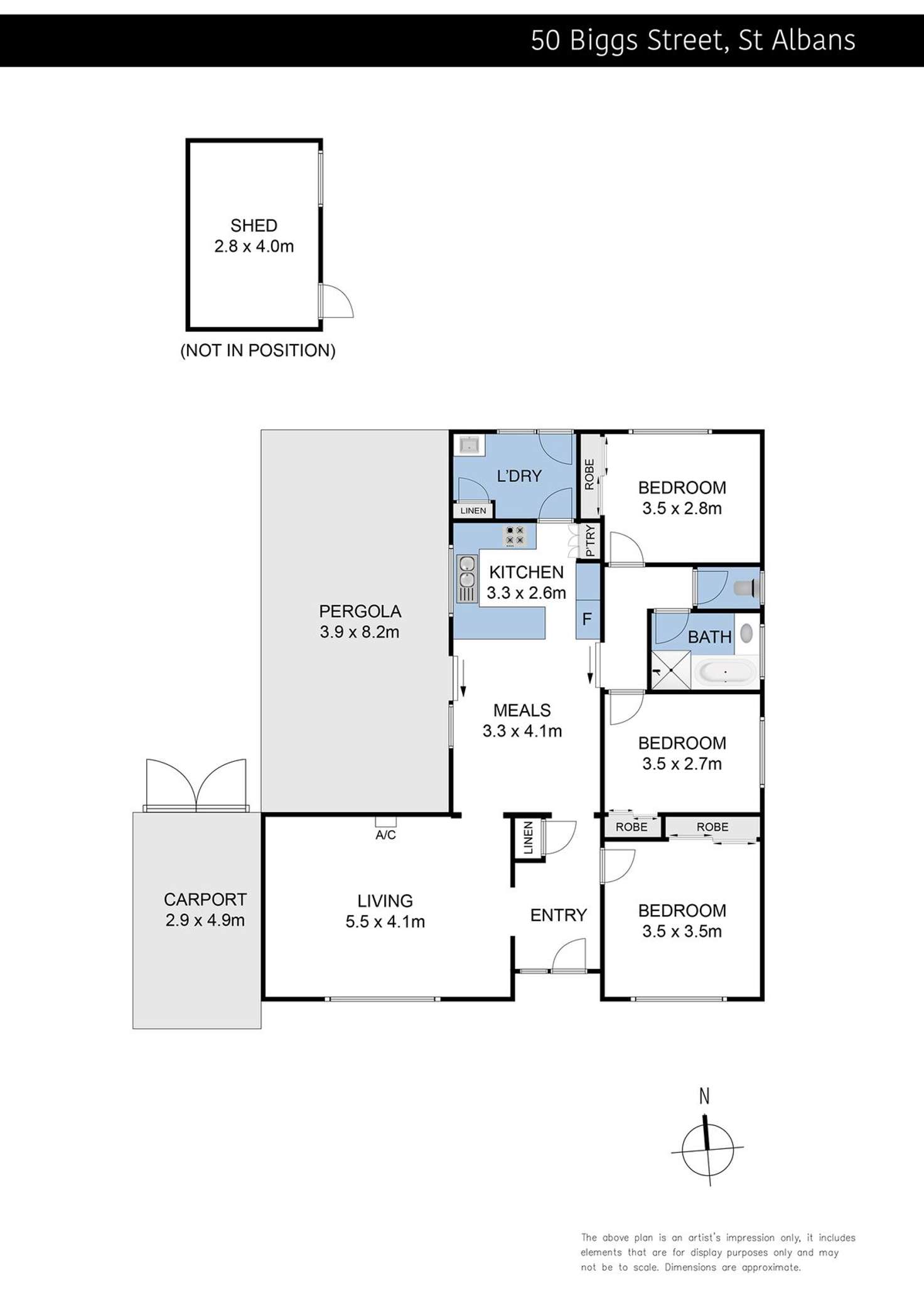 Floorplan of Homely house listing, 50 Biggs Street, St Albans VIC 3021