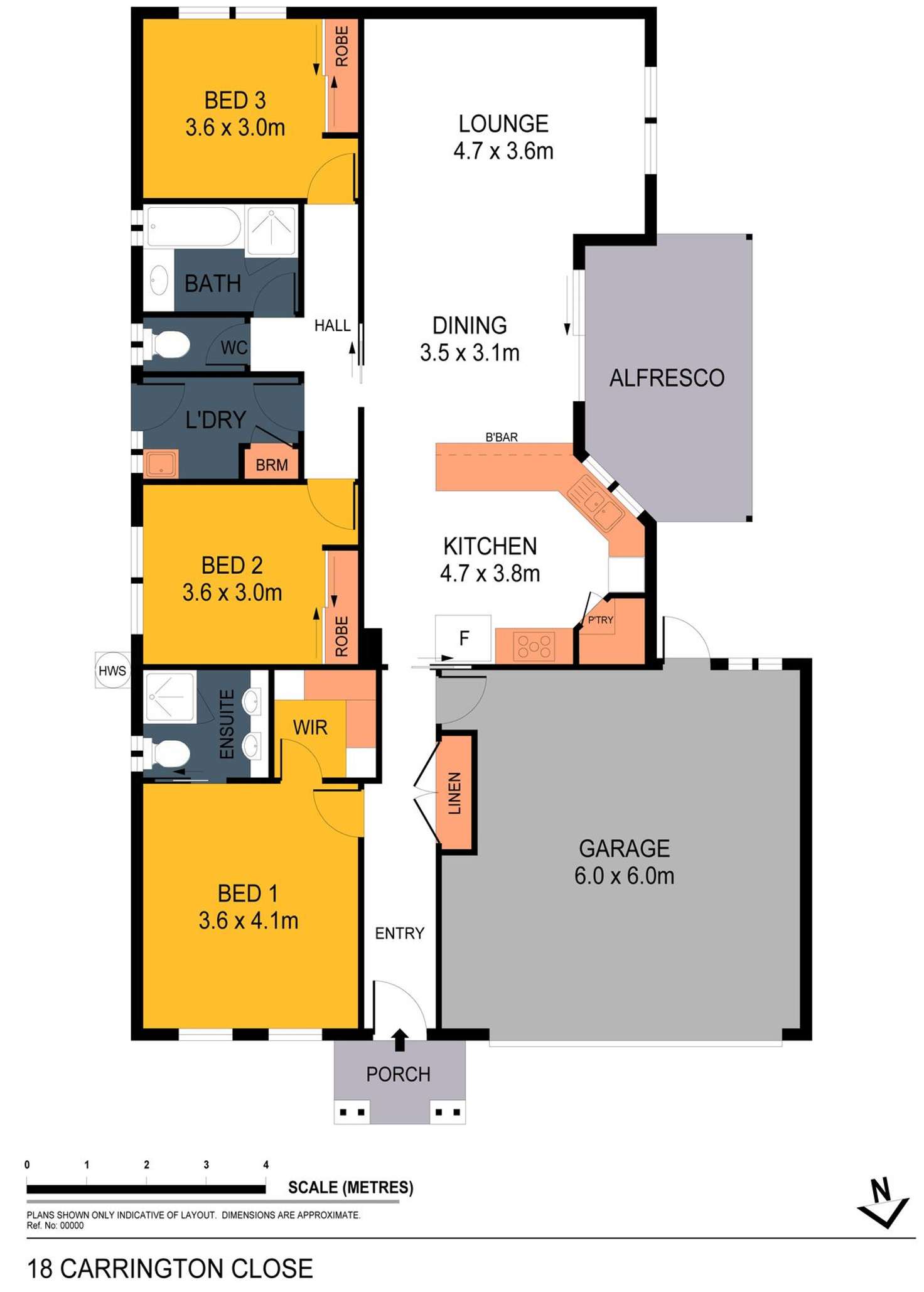 Floorplan of Homely house listing, 18 Carrington Close, White Hills VIC 3550