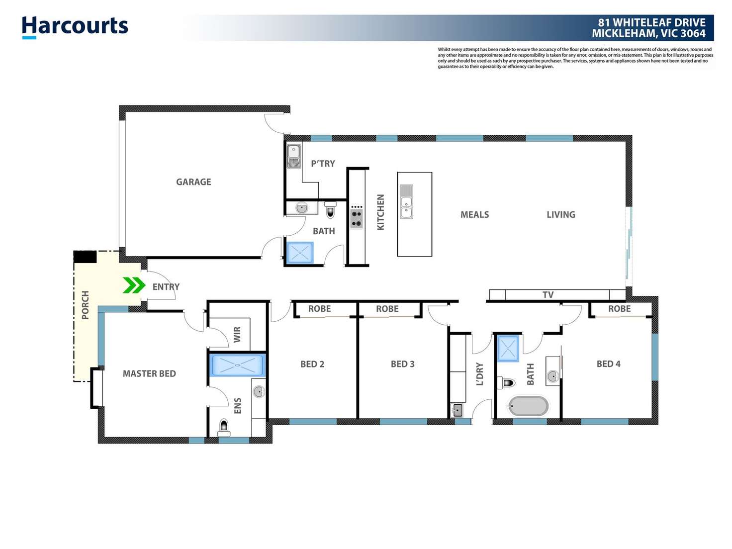 Floorplan of Homely house listing, 81 Whiteleaf Drive, Mickleham VIC 3064