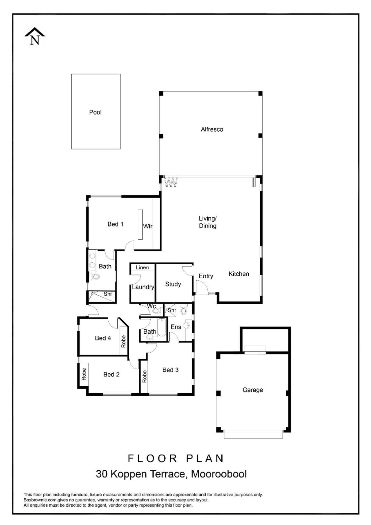 Floorplan of Homely house listing, 30 Koppen Terrace, Mooroobool QLD 4870