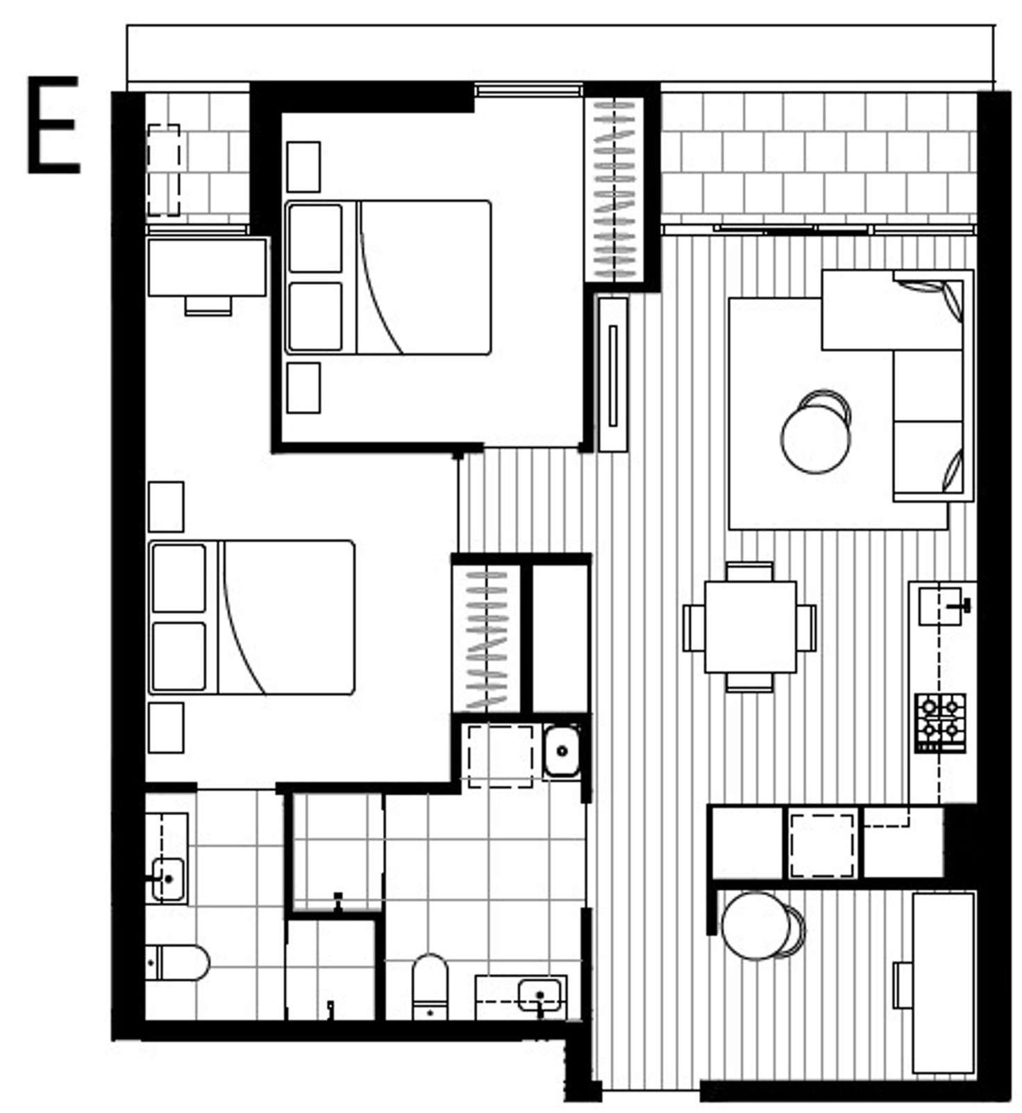 Floorplan of Homely apartment listing, 1007/91 Galada Avenue, Parkville VIC 3052