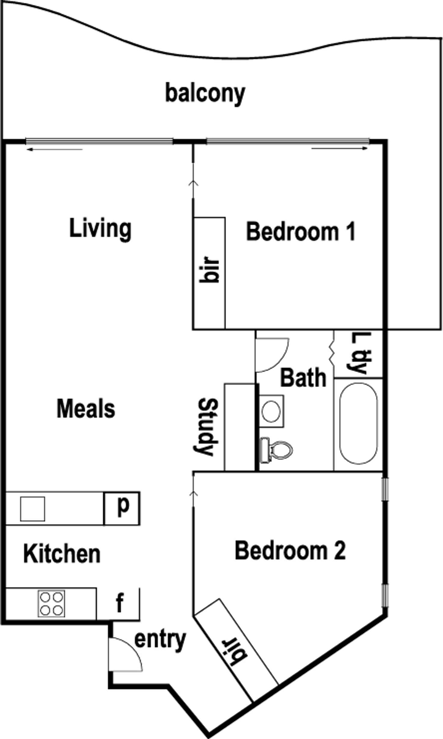 Floorplan of Homely apartment listing, 358/38 Mount Alexander Road, Travancore VIC 3032