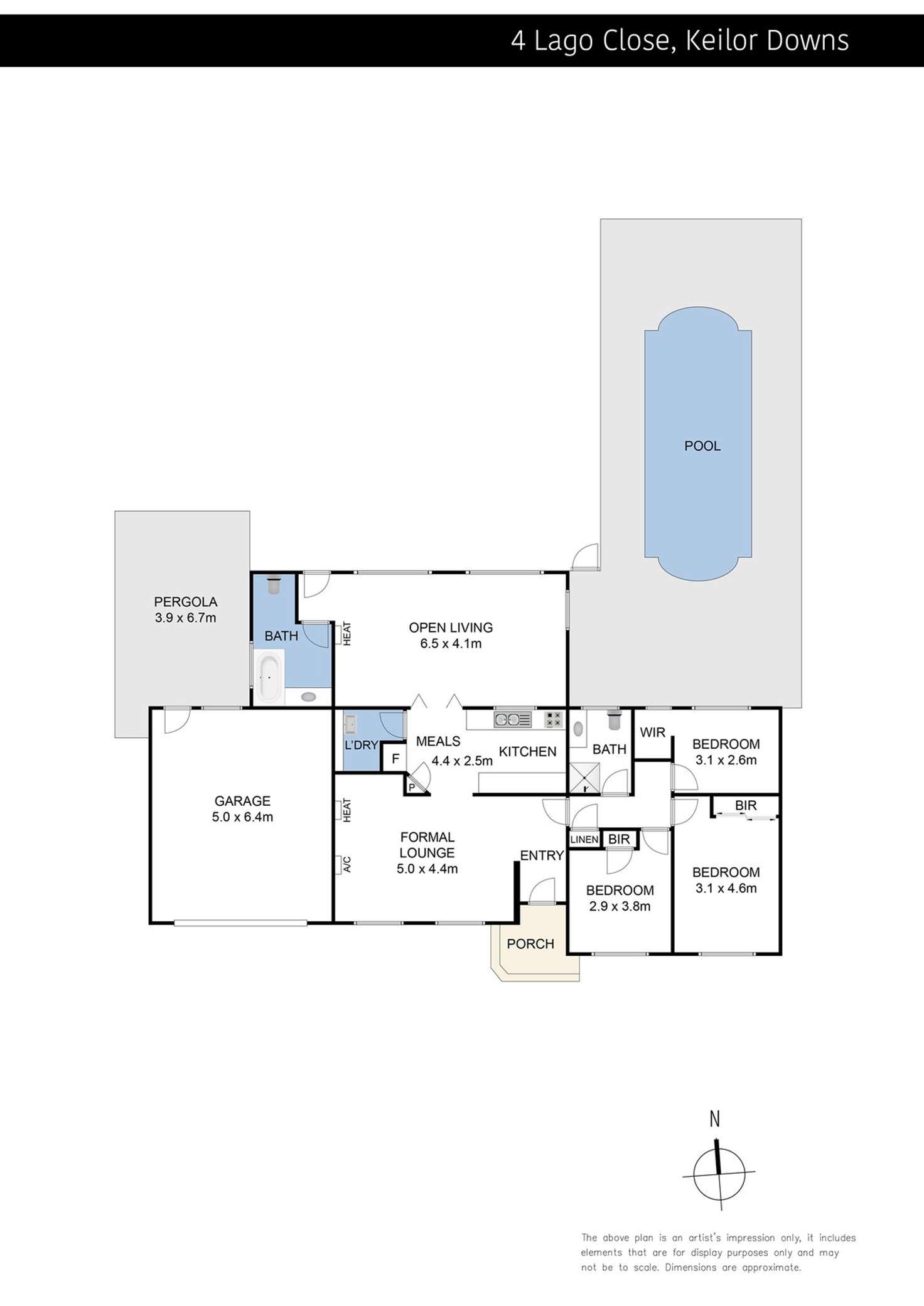 Floorplan of Homely house listing, 4 Lago Close, Keilor Downs VIC 3038