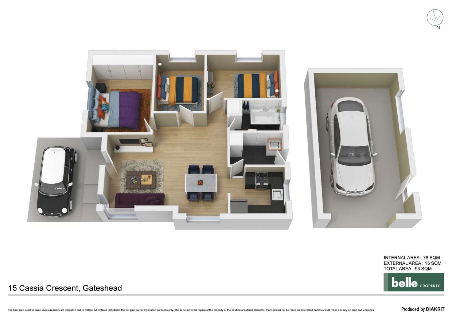 Floorplan of Homely house listing, 15 Cassia Crescent, Gateshead NSW 2290