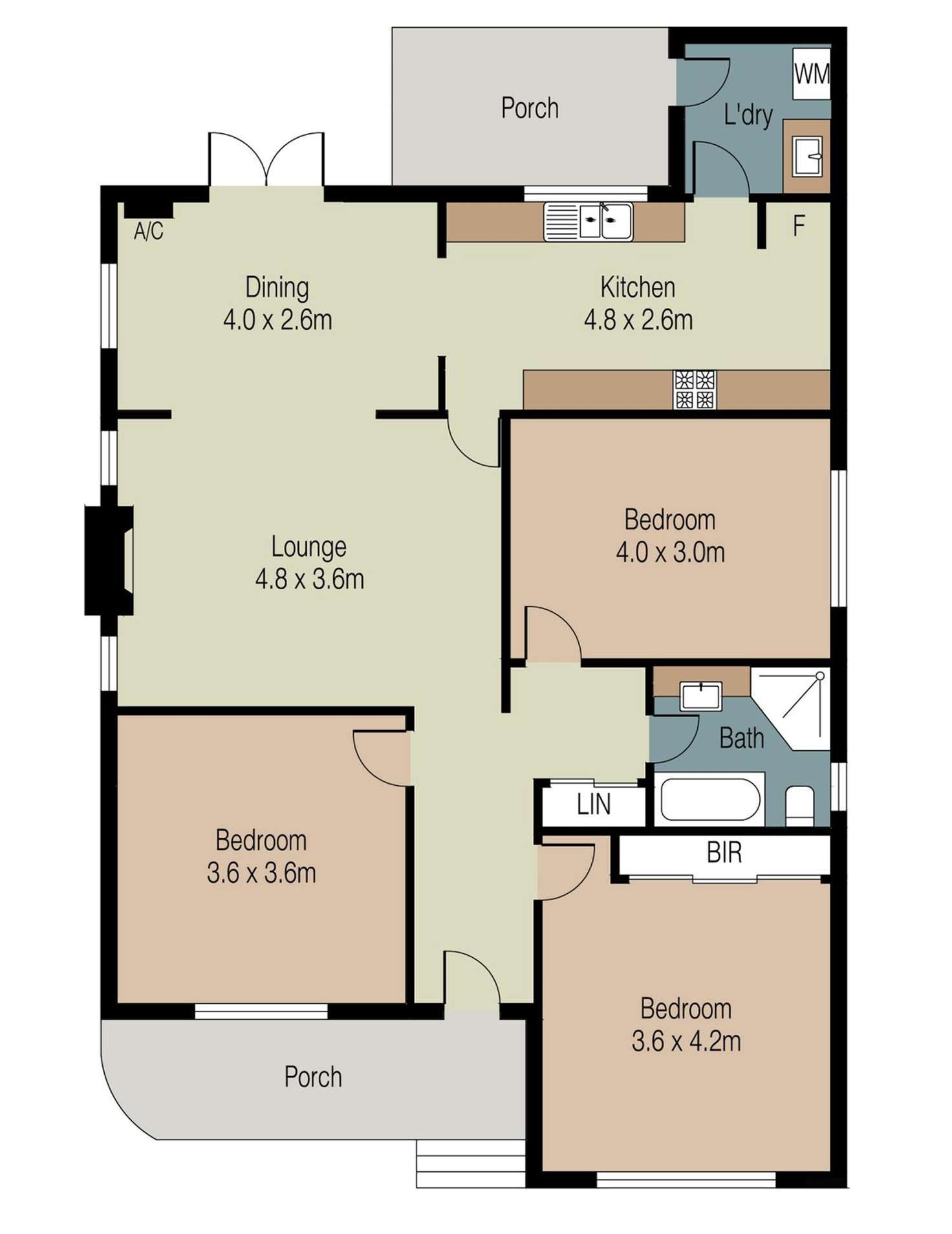 Floorplan of Homely house listing, 66 Couch Street, Sunshine VIC 3020