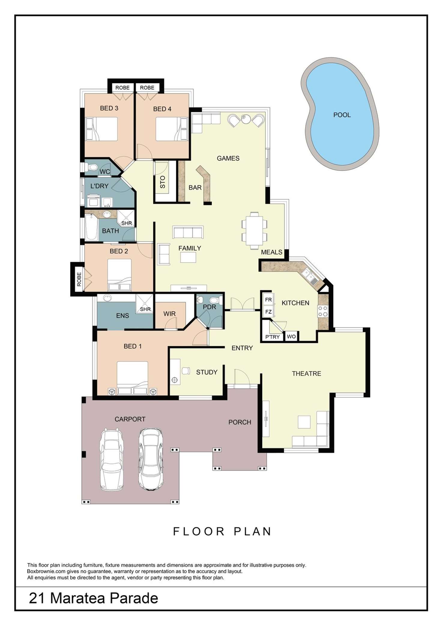 Floorplan of Homely house listing, 21 Maratea Parade, Secret Harbour WA 6173