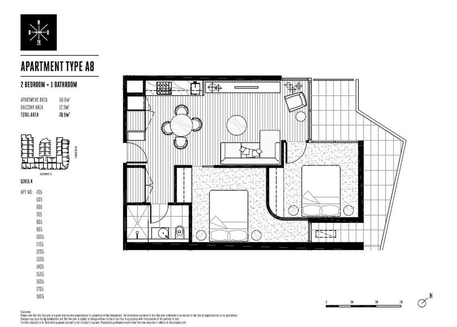 Floorplan of Homely apartment listing, 1005/33 Blackwood Street, North Melbourne VIC 3051