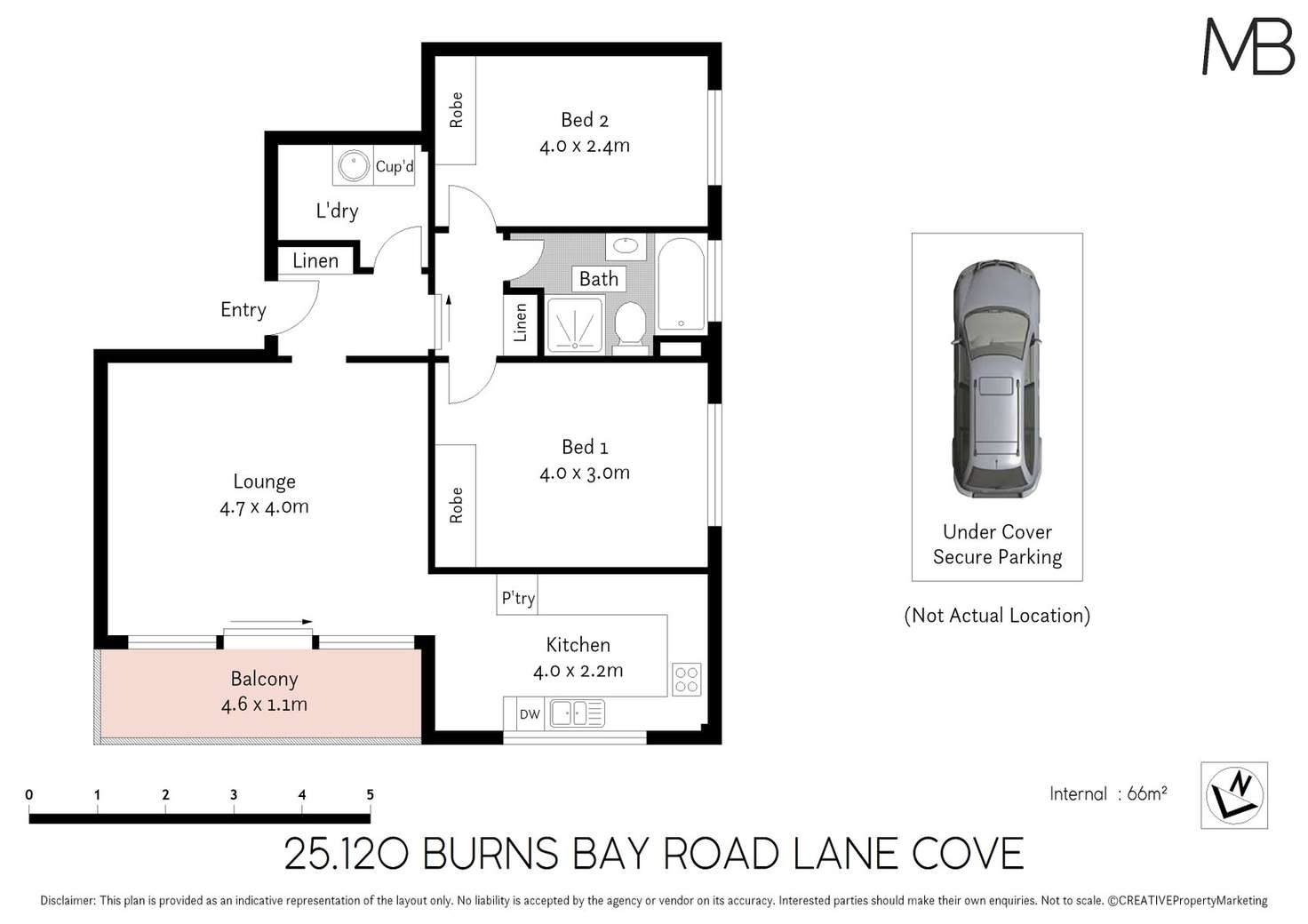 Floorplan of Homely unit listing, 25/120 Burns Bay Road, Lane Cove NSW 2066