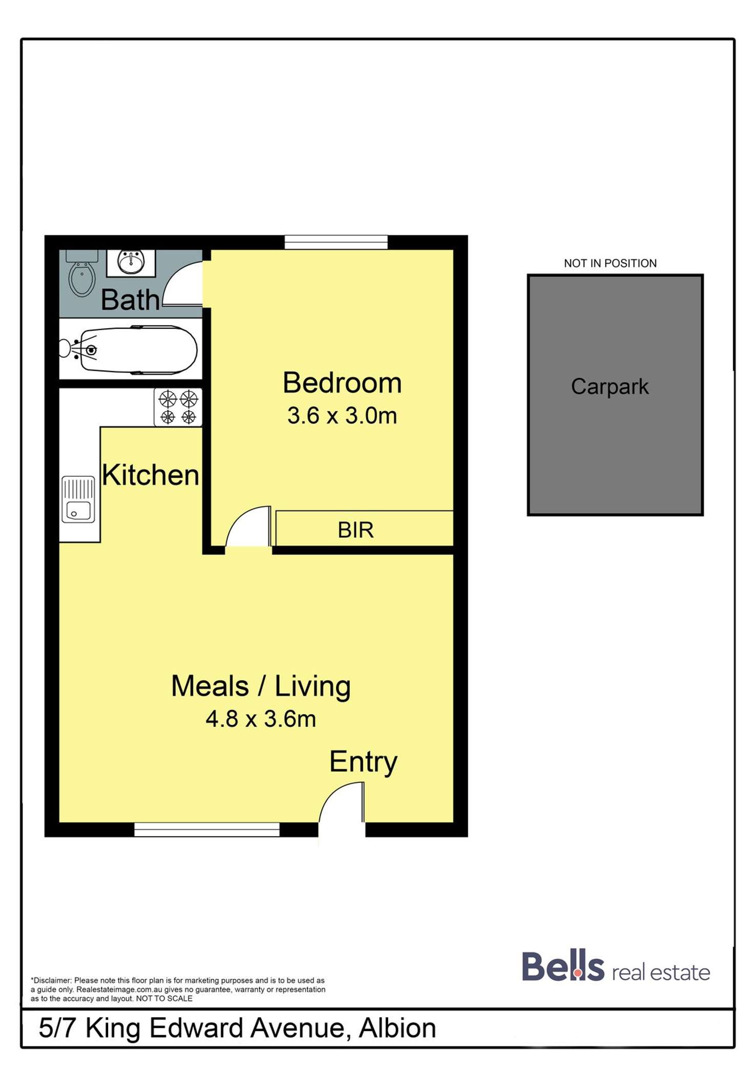 Floorplan of Homely apartment listing, 5/7 King Edward Avenue, Albion VIC 3020