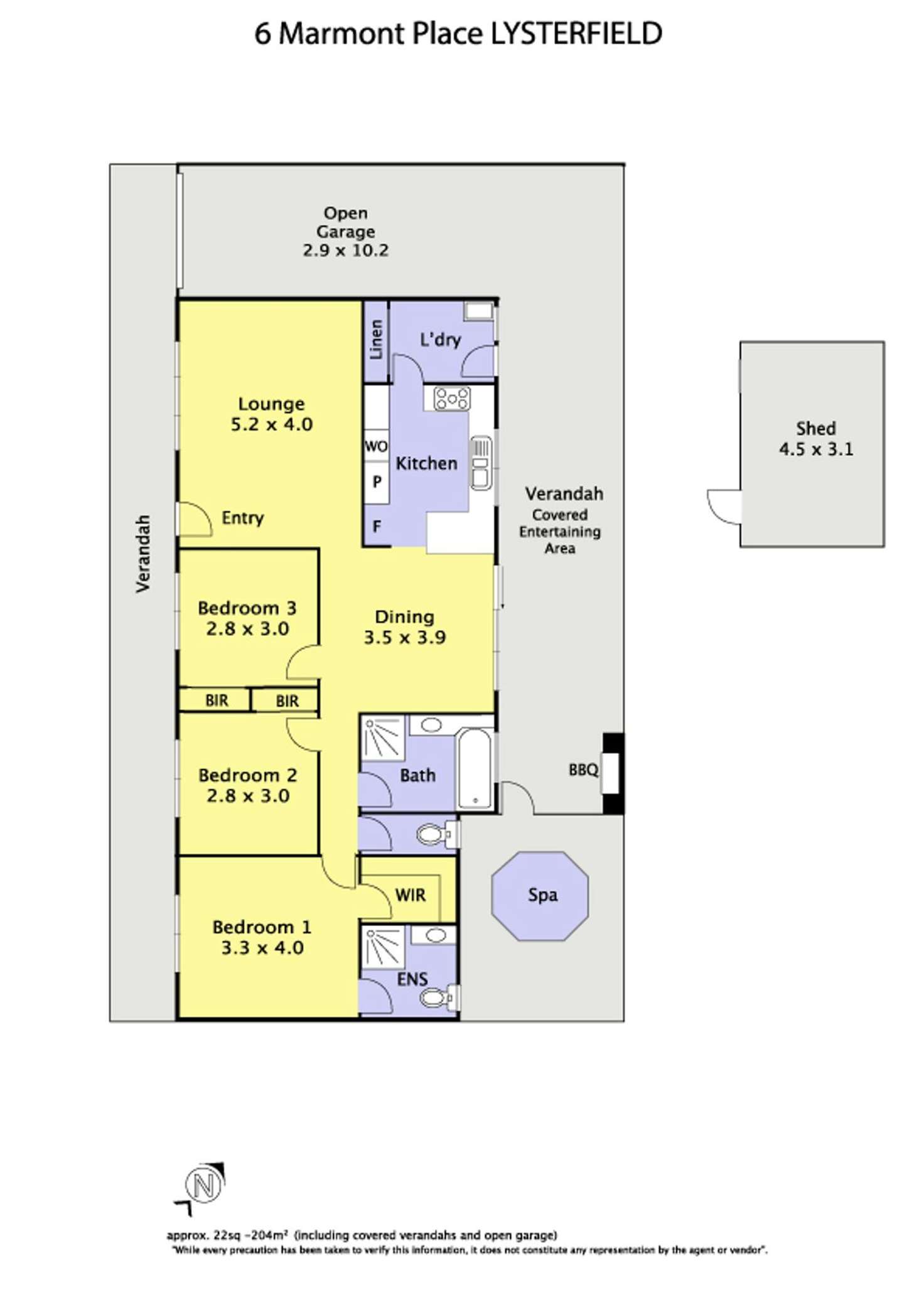 Floorplan of Homely house listing, 6 Marmont Place, Lysterfield VIC 3156
