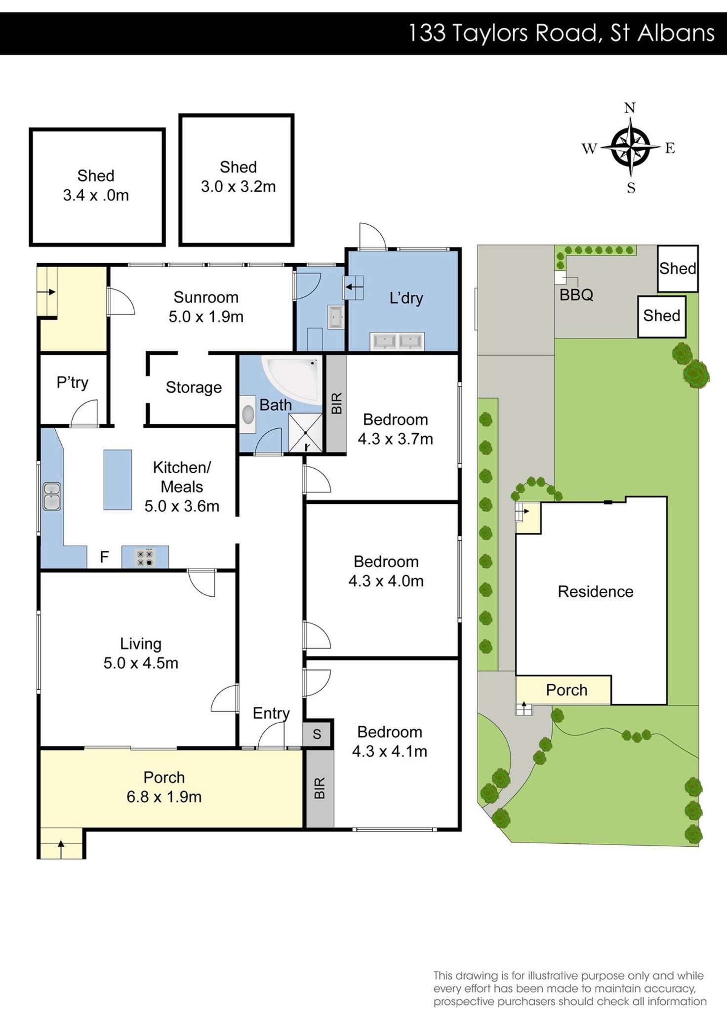 Floorplan of Homely house listing, 133 Taylors Road, St Albans VIC 3021