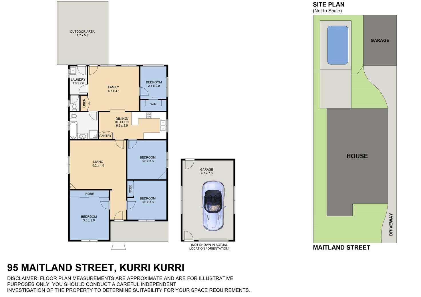 Floorplan of Homely house listing, 95 Maitland Street, Kurri Kurri NSW 2327