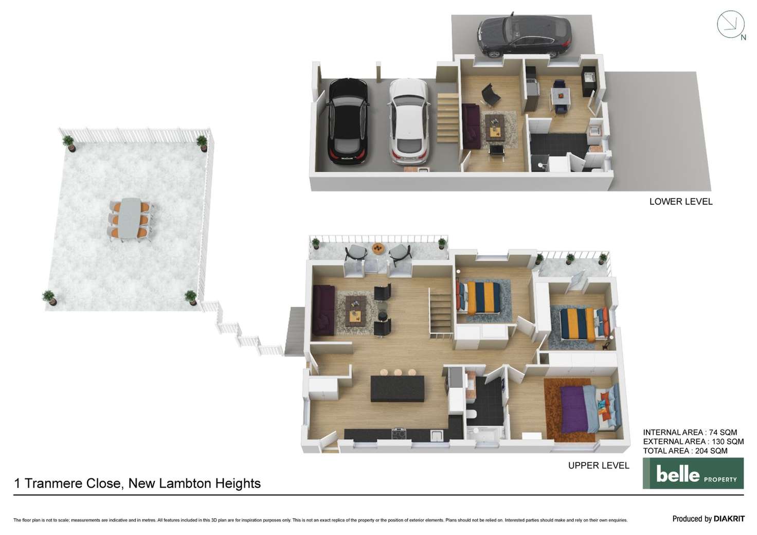 Floorplan of Homely house listing, 1 Tranmere Close, New Lambton Heights NSW 2305